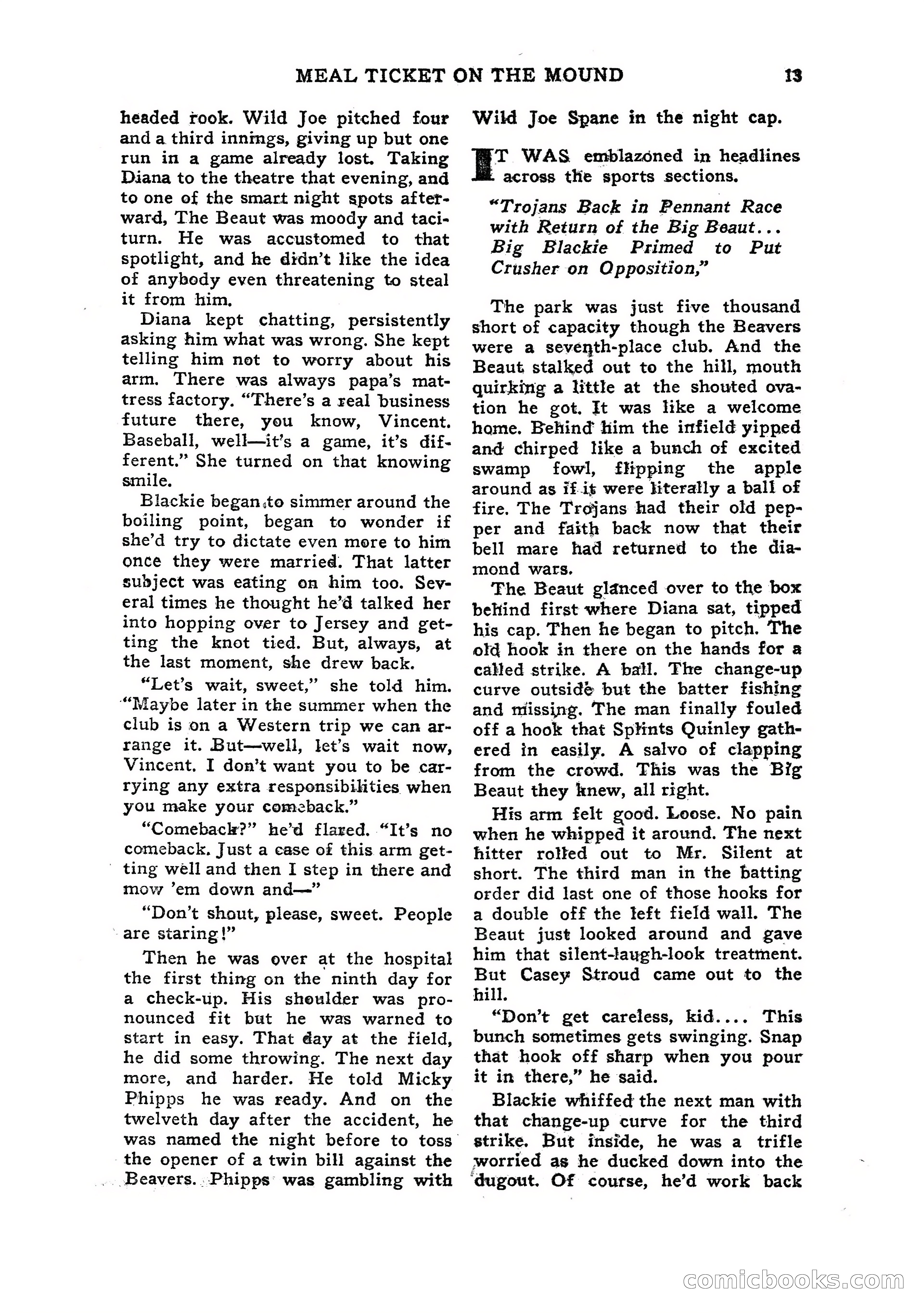 Sports Fiction, July 1948 — page 13 of 100