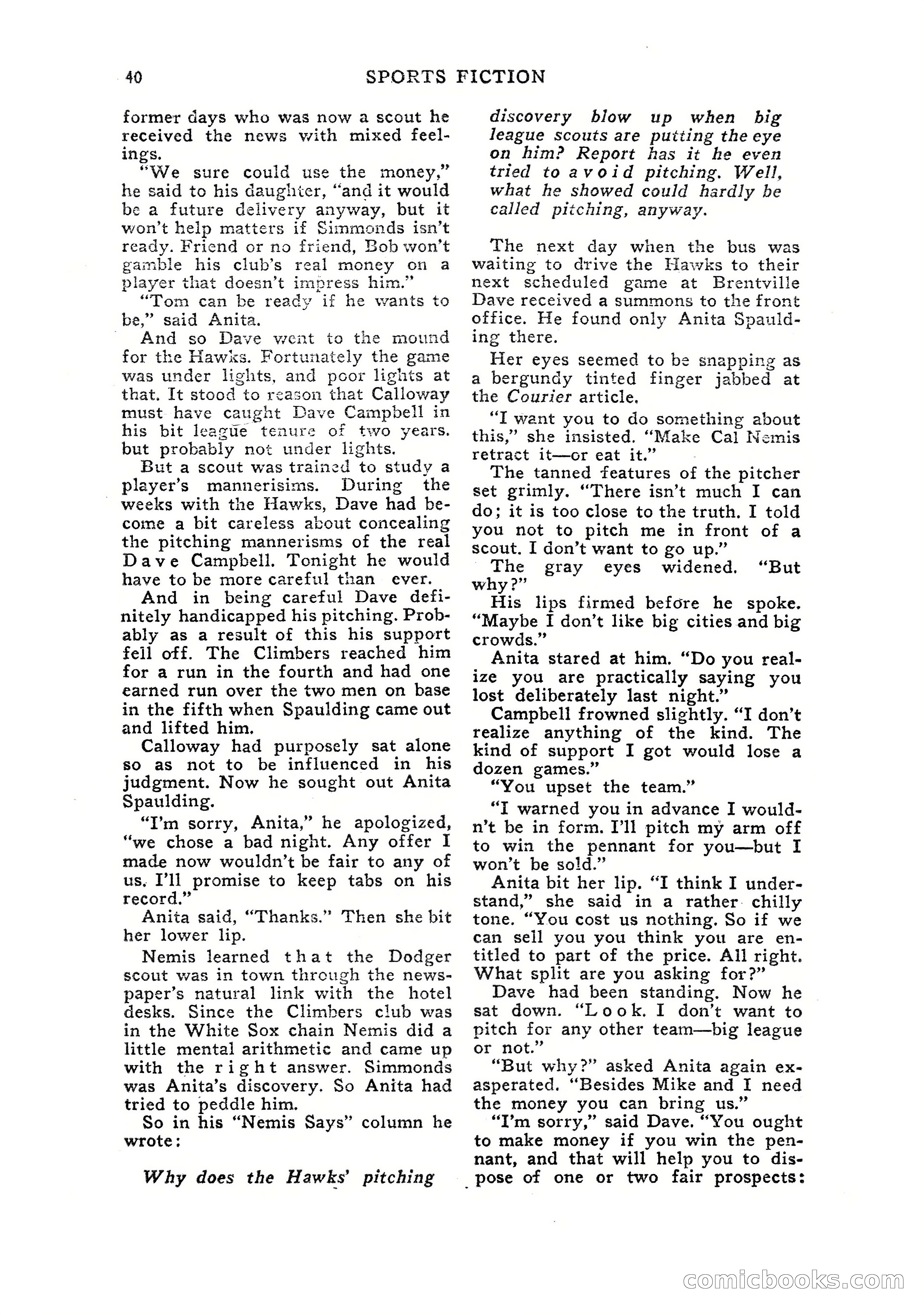 Sports Fiction, July 1948 — page 40 of 100