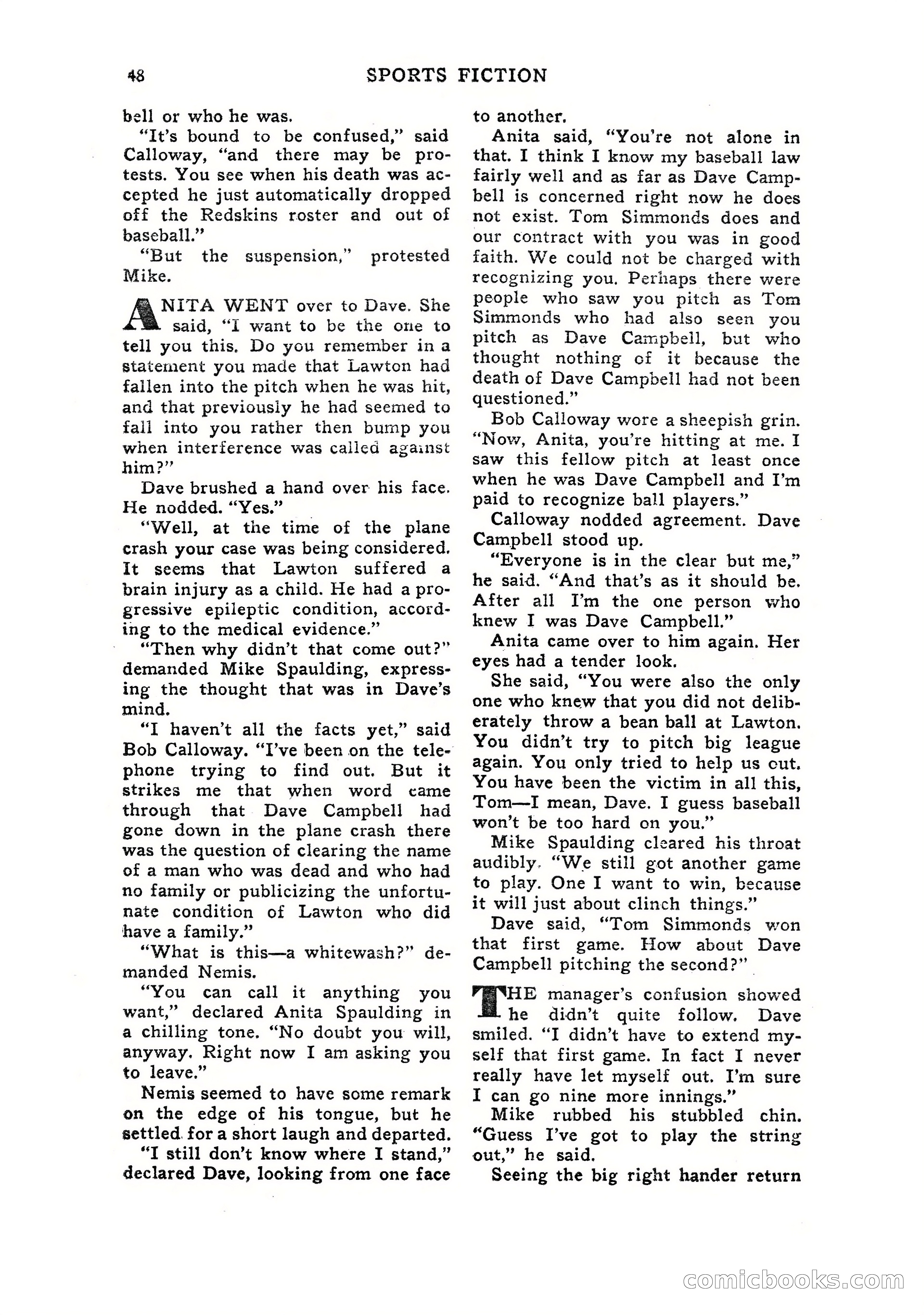 Sports Fiction, July 1948 — page 48 of 100
