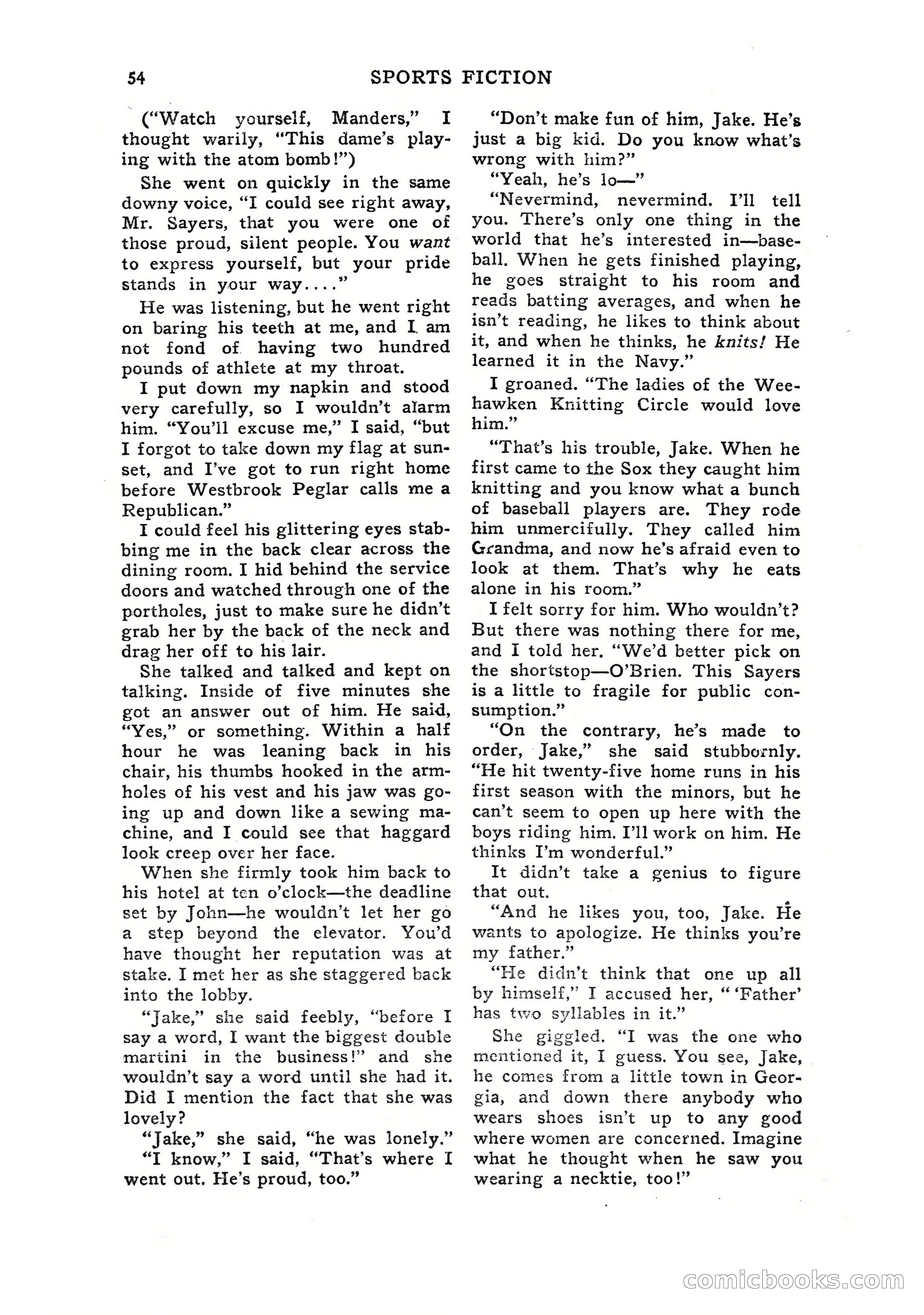 Sports Fiction, July 1948 — page 54 of 100