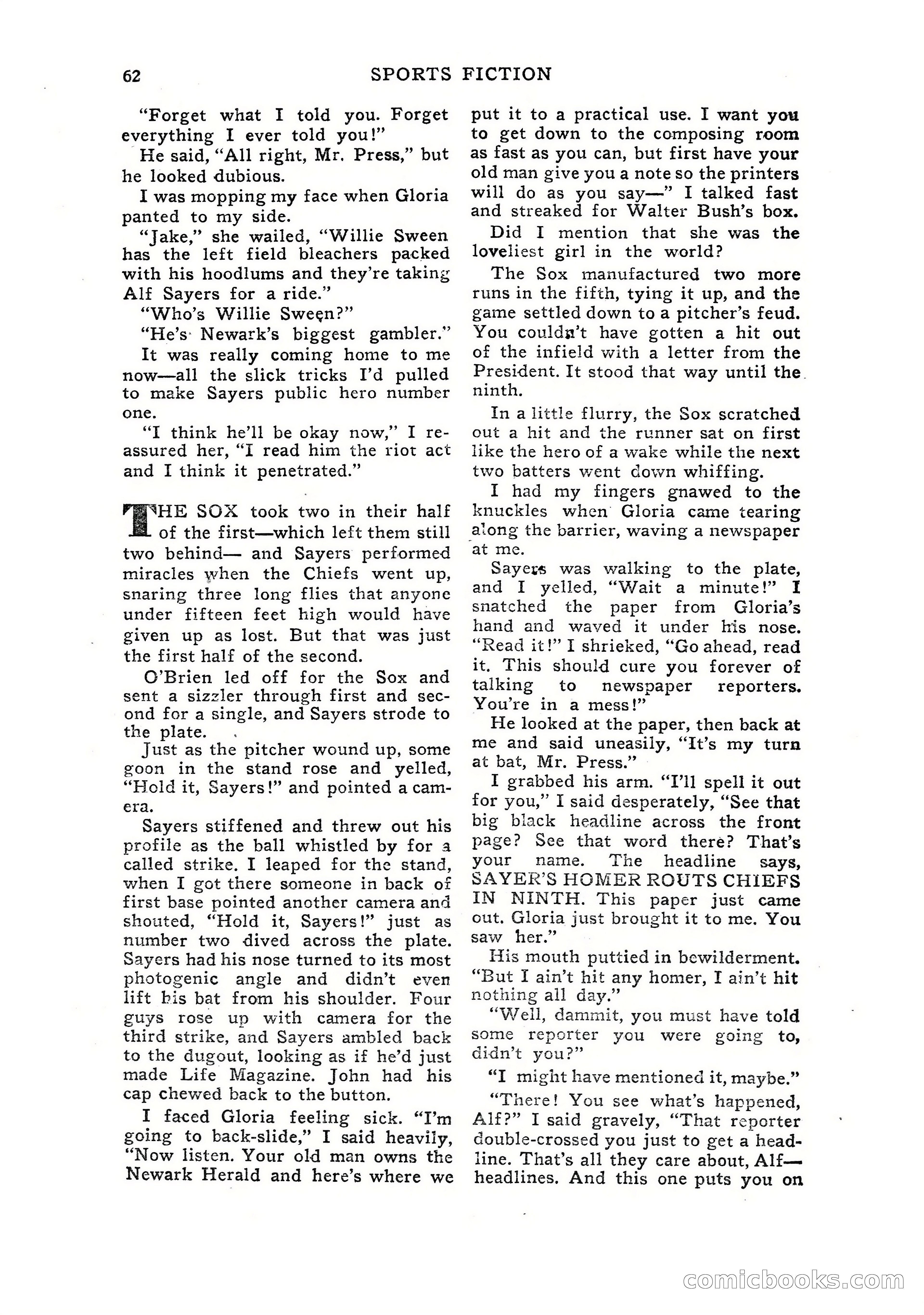Sports Fiction, July 1948 — page 62 of 100