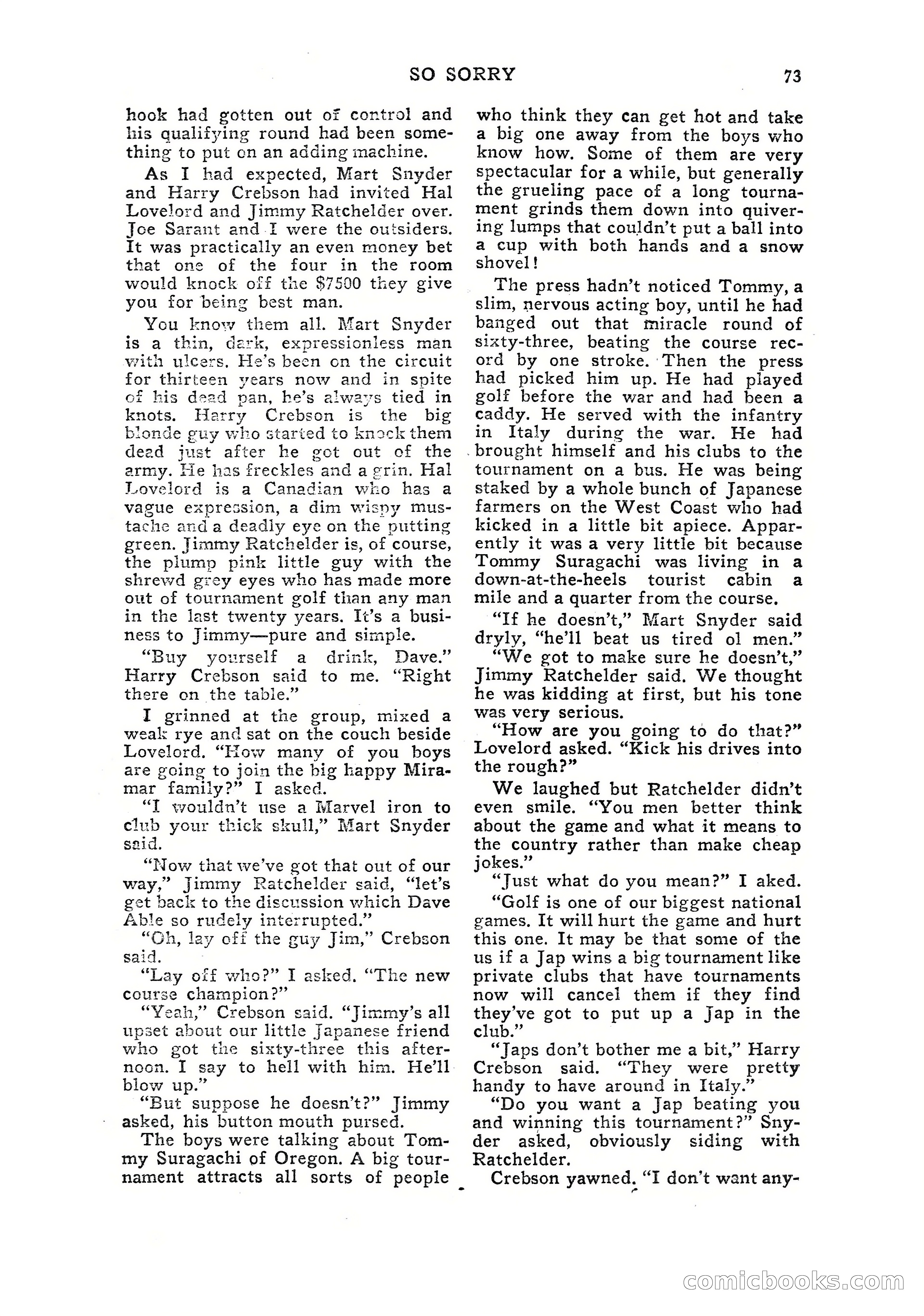 Sports Fiction, July 1948 — page 73 of 100