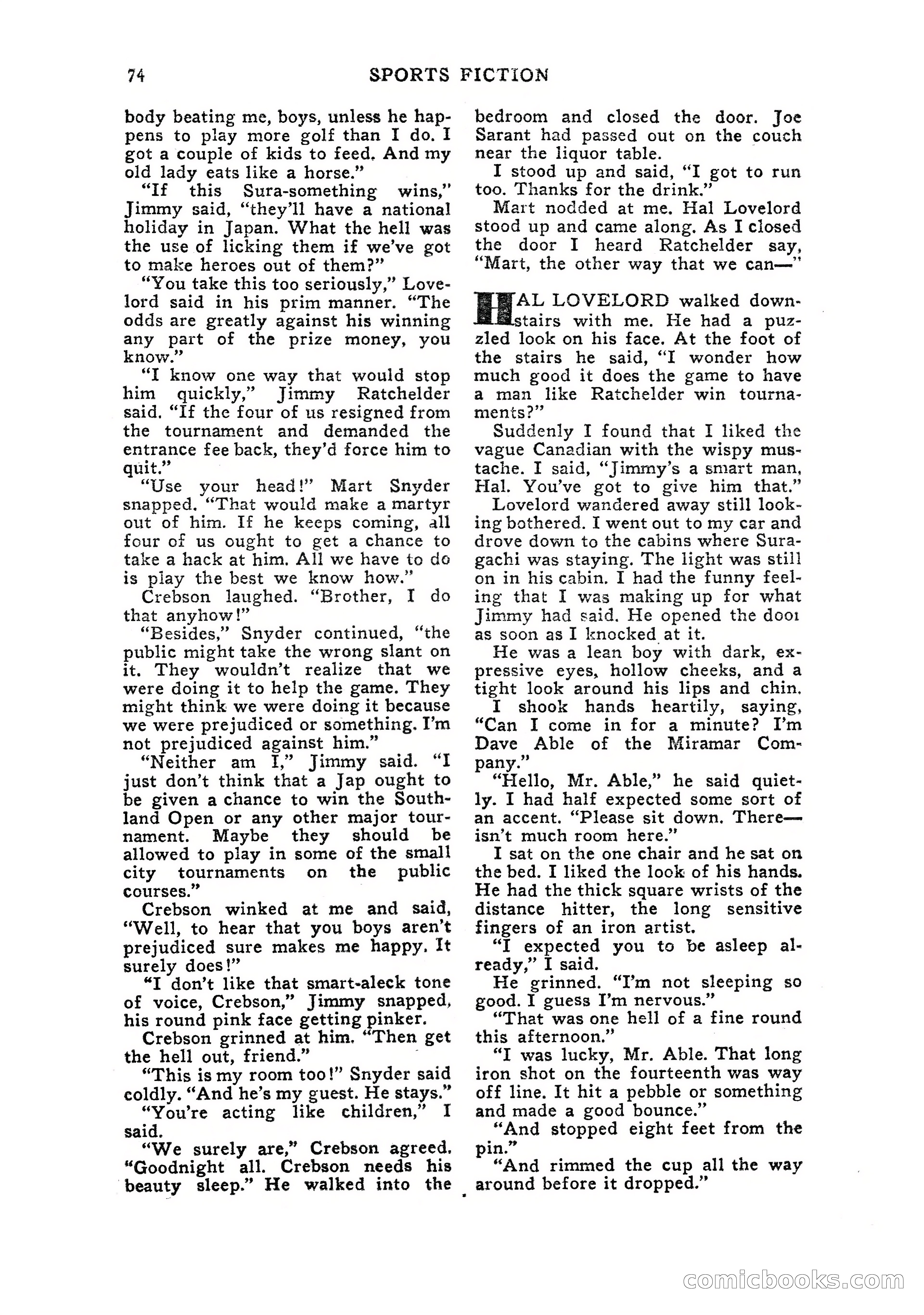 Sports Fiction, July 1948 — page 74 of 100