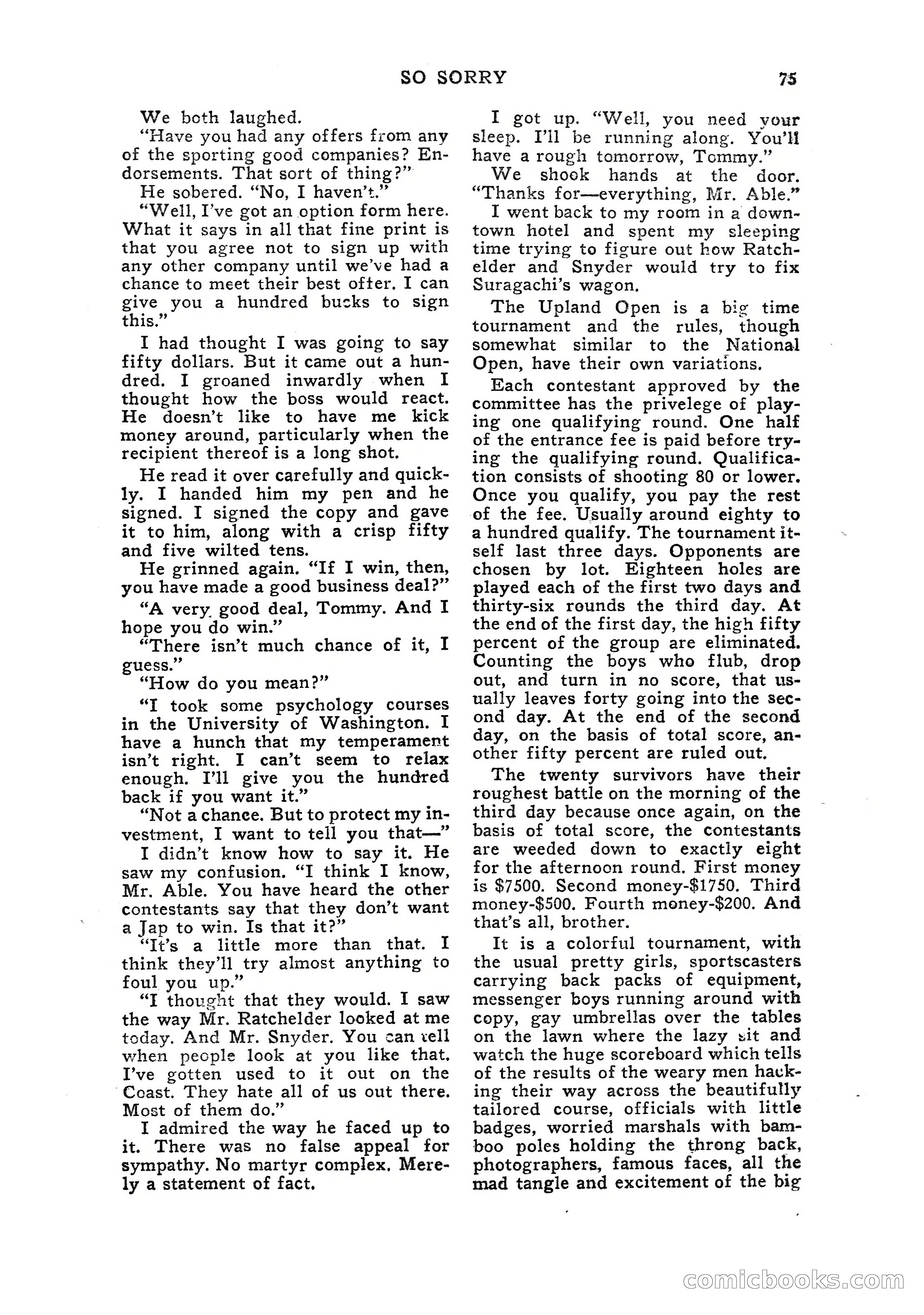 Sports Fiction, July 1948 — page 75 of 100