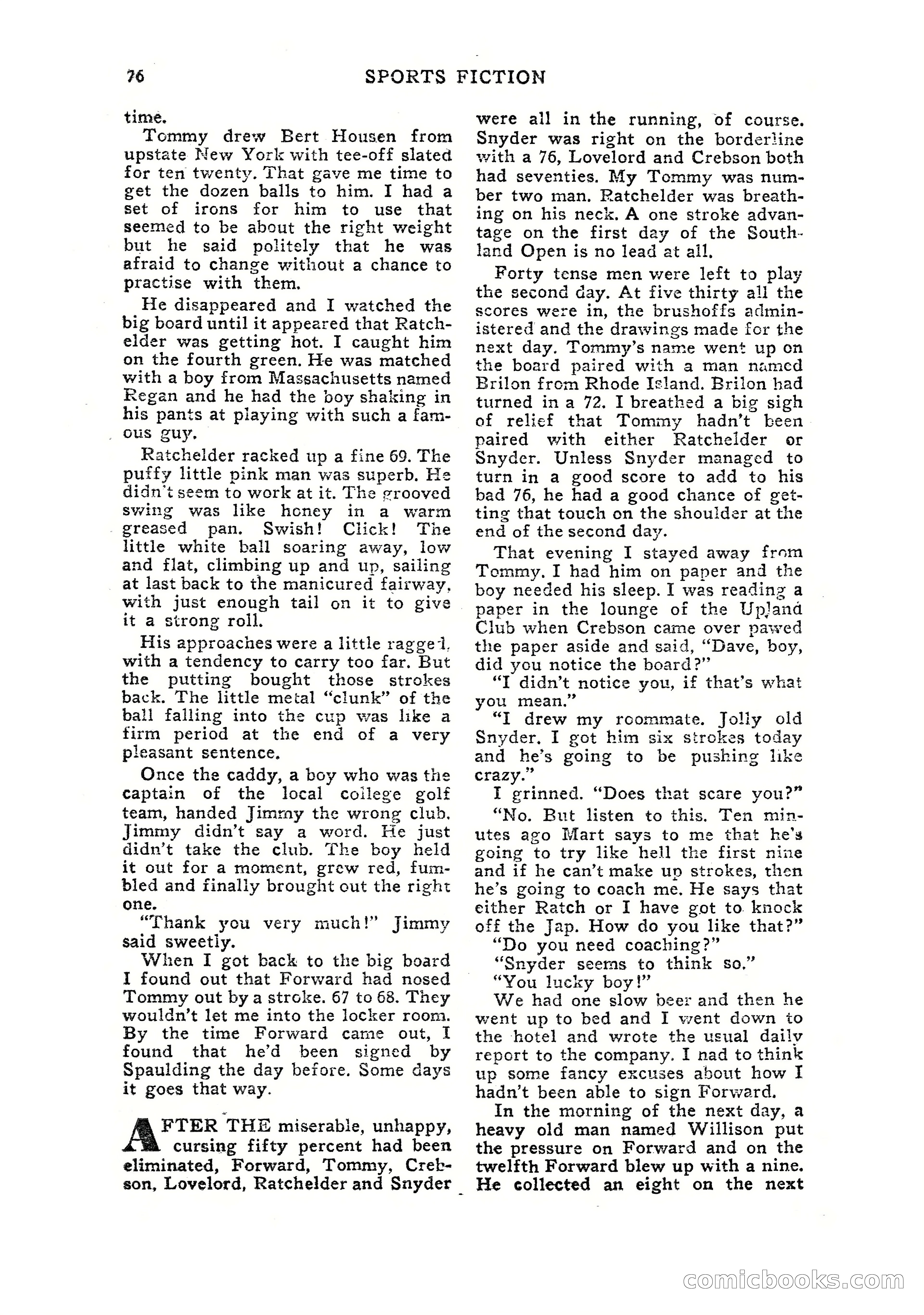 Sports Fiction, July 1948 — page 76 of 100