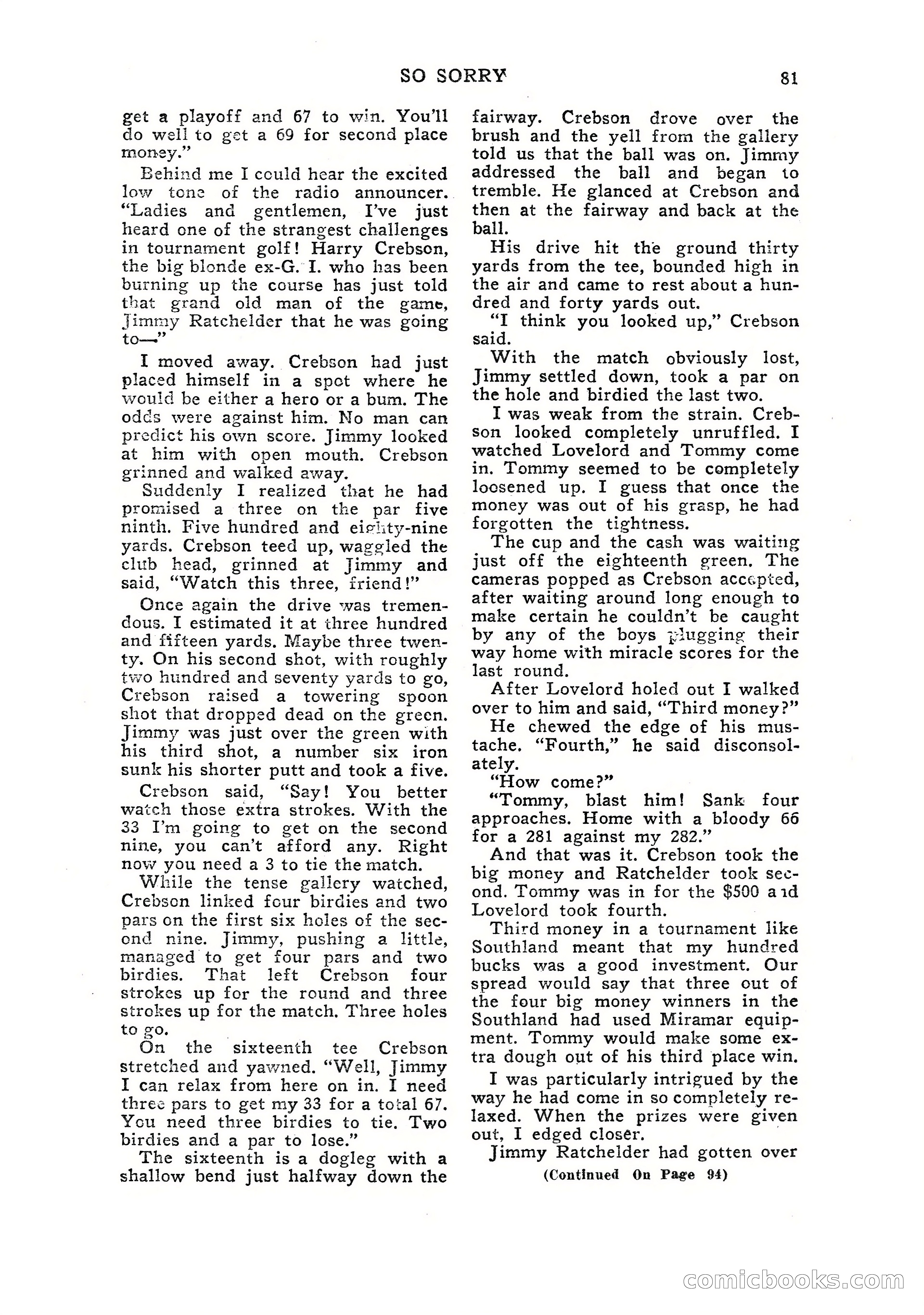 Sports Fiction, July 1948 — page 81 of 100