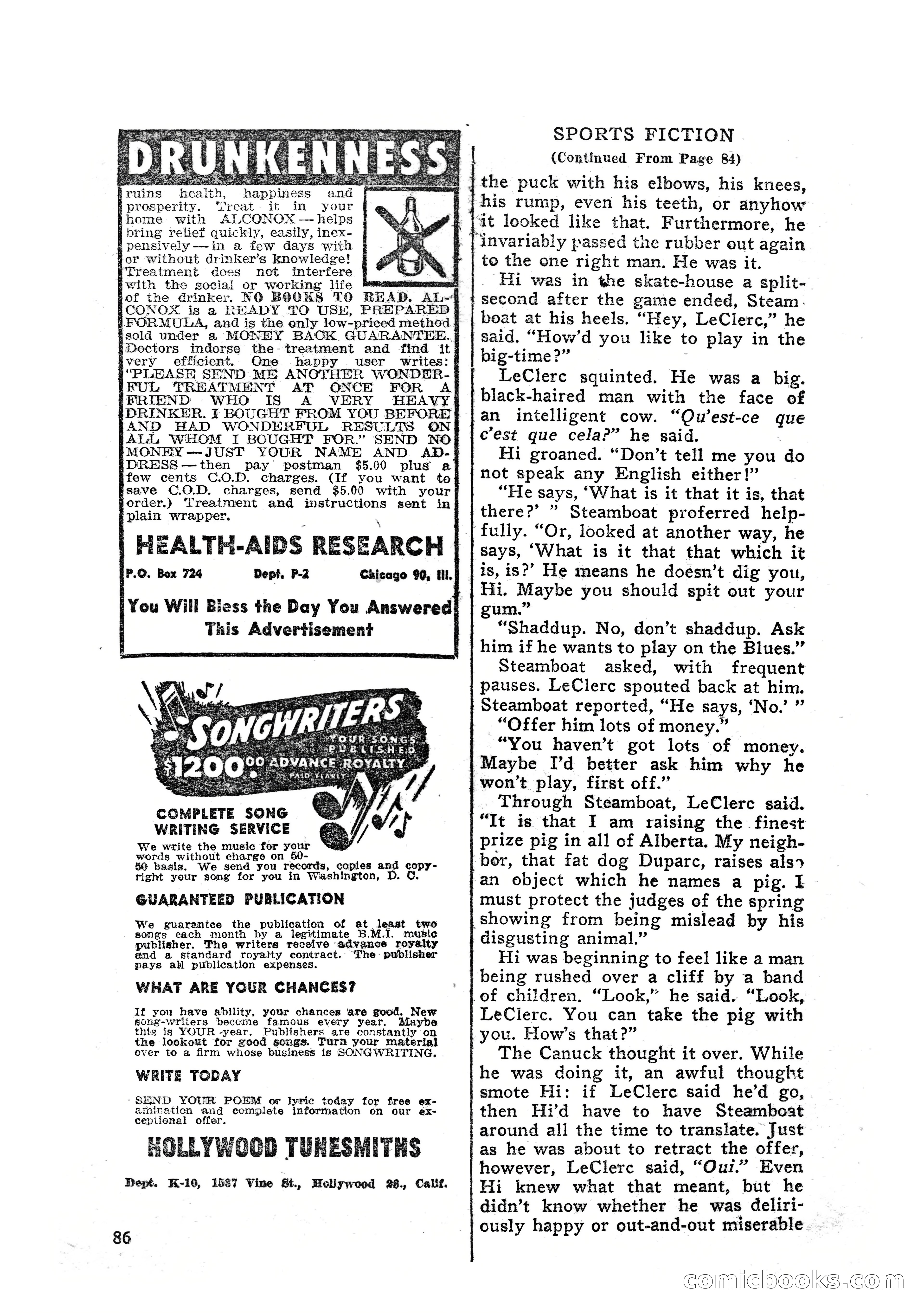 Sports Fiction, July 1948 — page 86 of 100