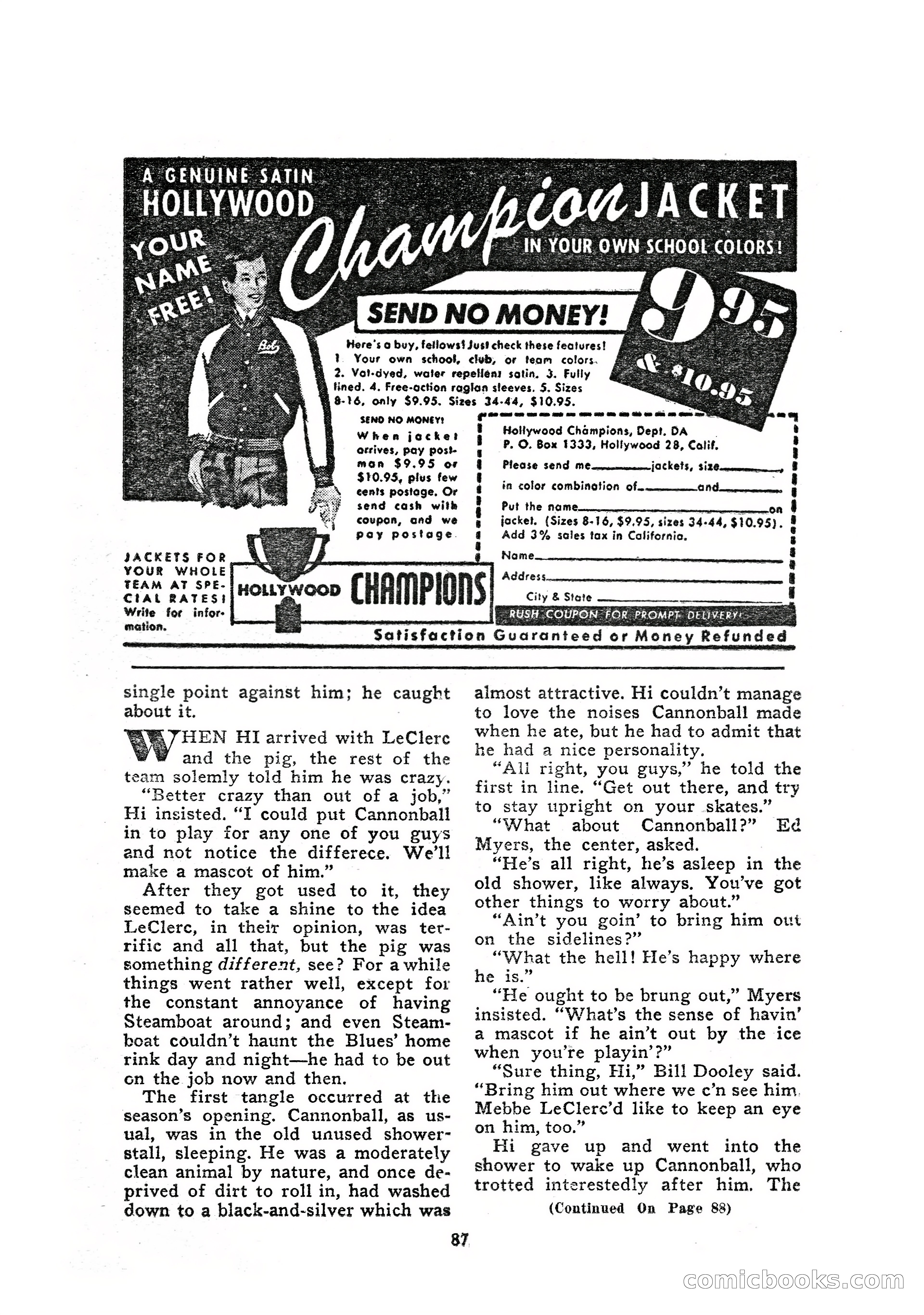 Sports Fiction, July 1948 — page 87 of 100