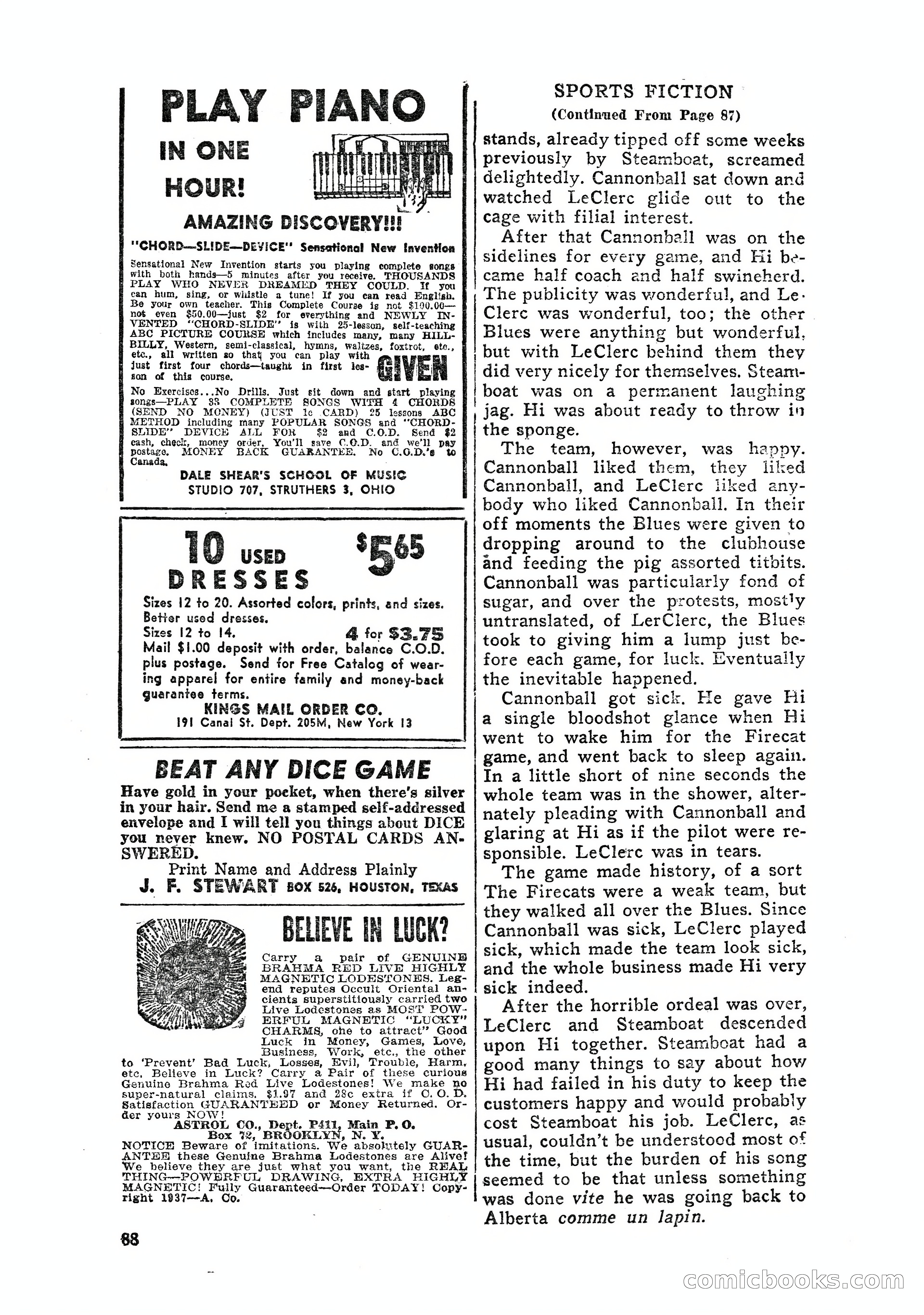 Sports Fiction, July 1948 — page 88 of 100