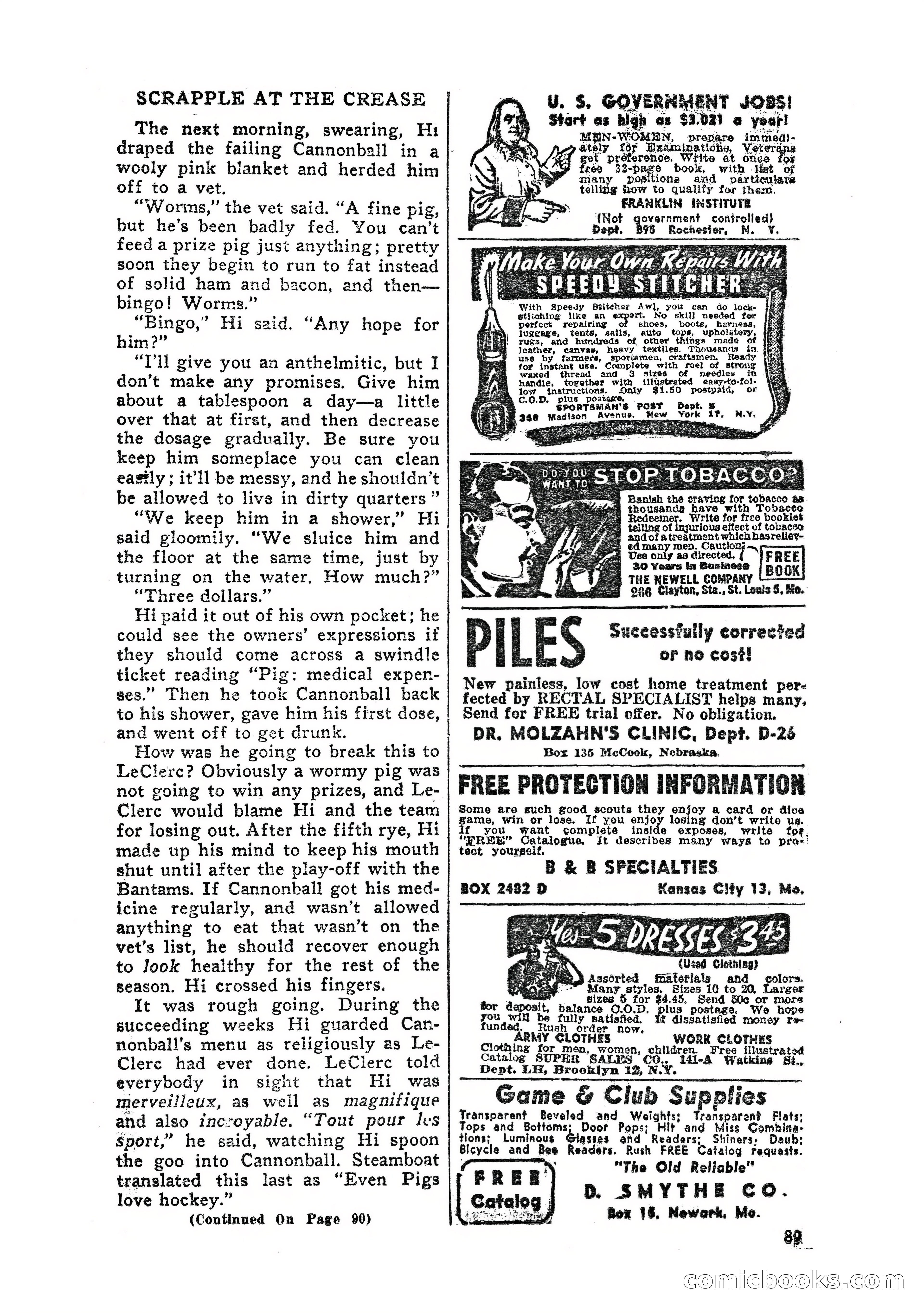 Sports Fiction, July 1948 — page 89 of 100