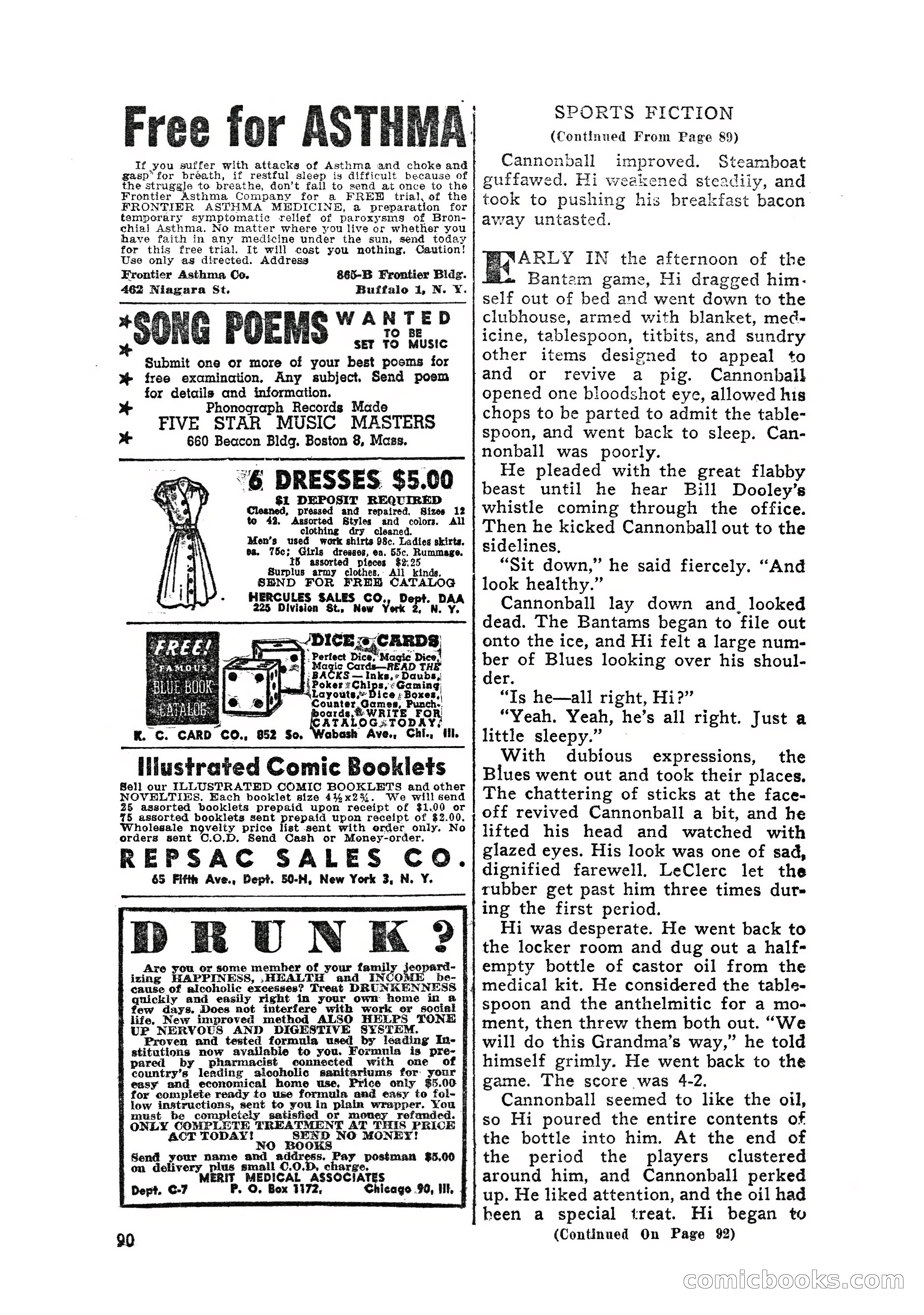 Sports Fiction, July 1948 — page 90 of 100