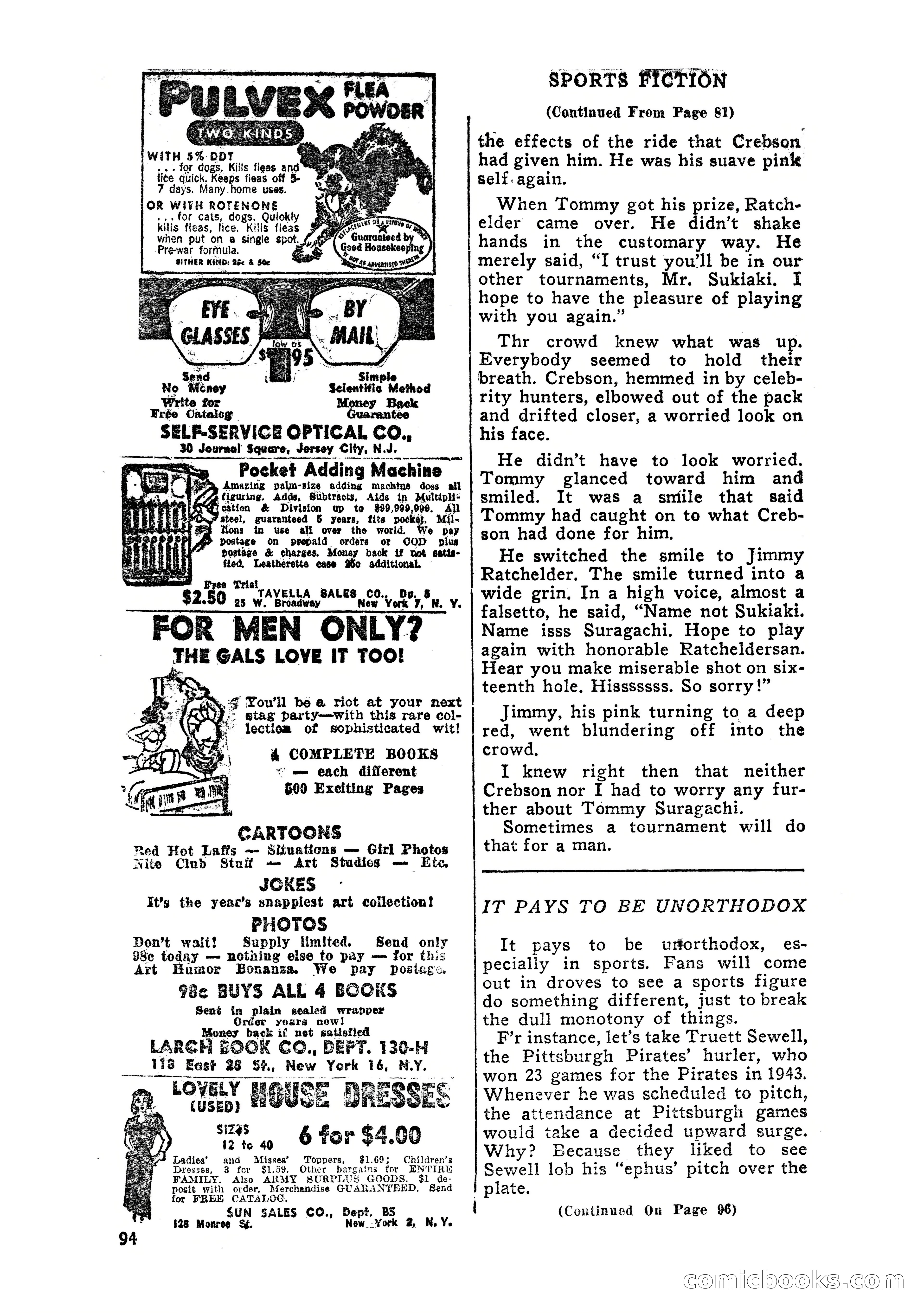Sports Fiction, July 1948 — page 94 of 100