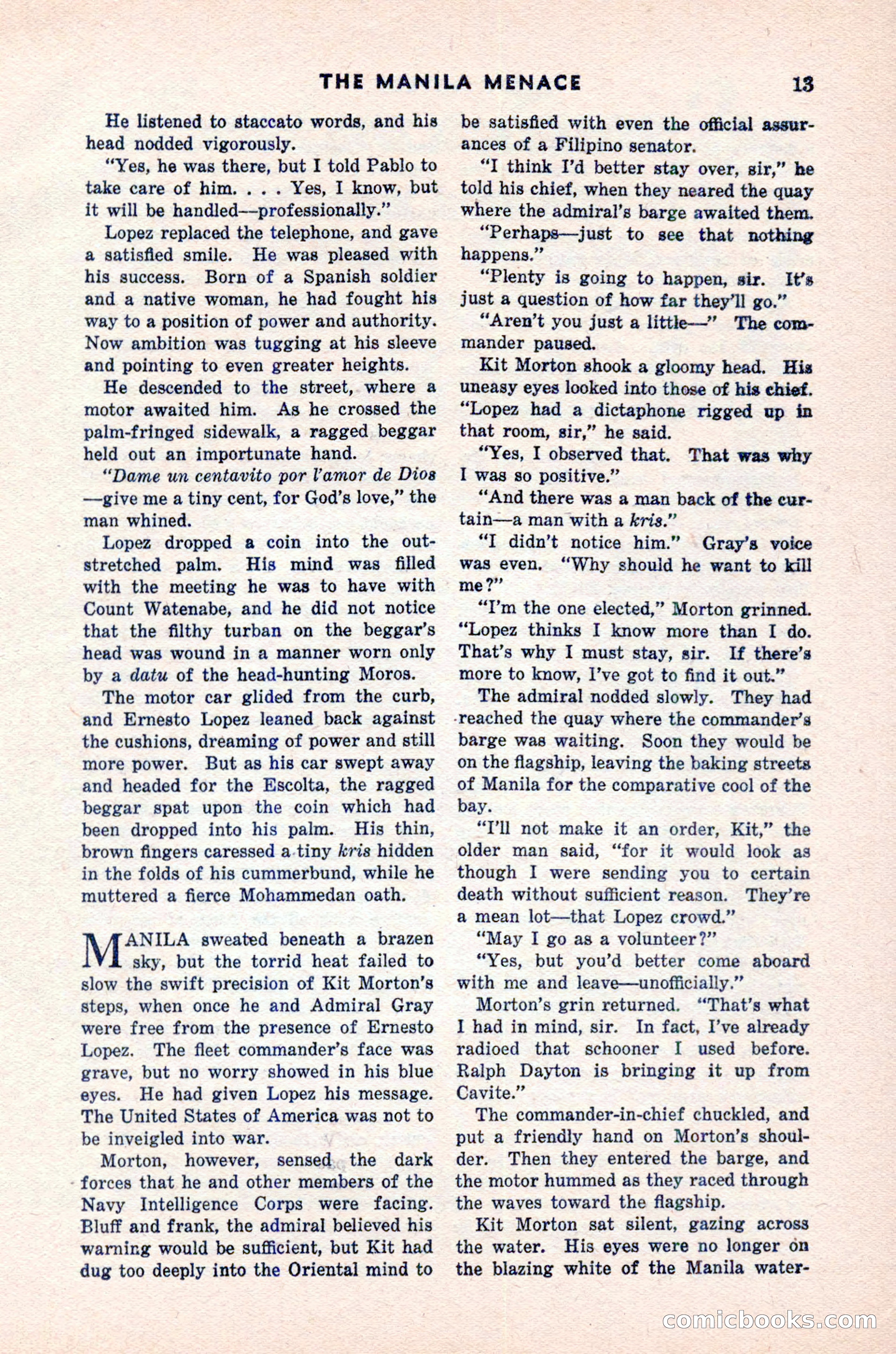 Spy Novels Magazine, June 1935 — page 15 of 122