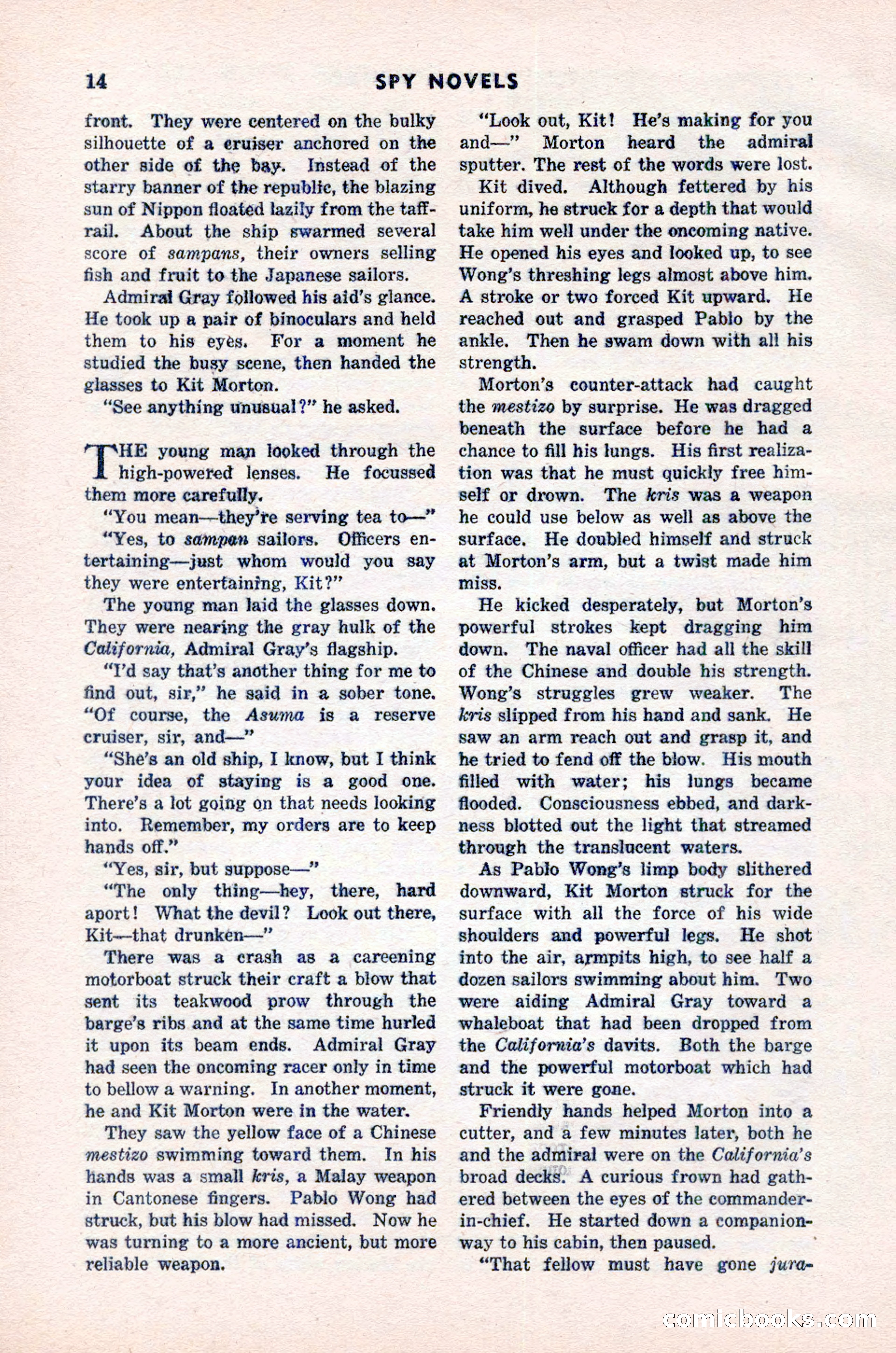 Spy Novels Magazine, June 1935 — page 16 of 122