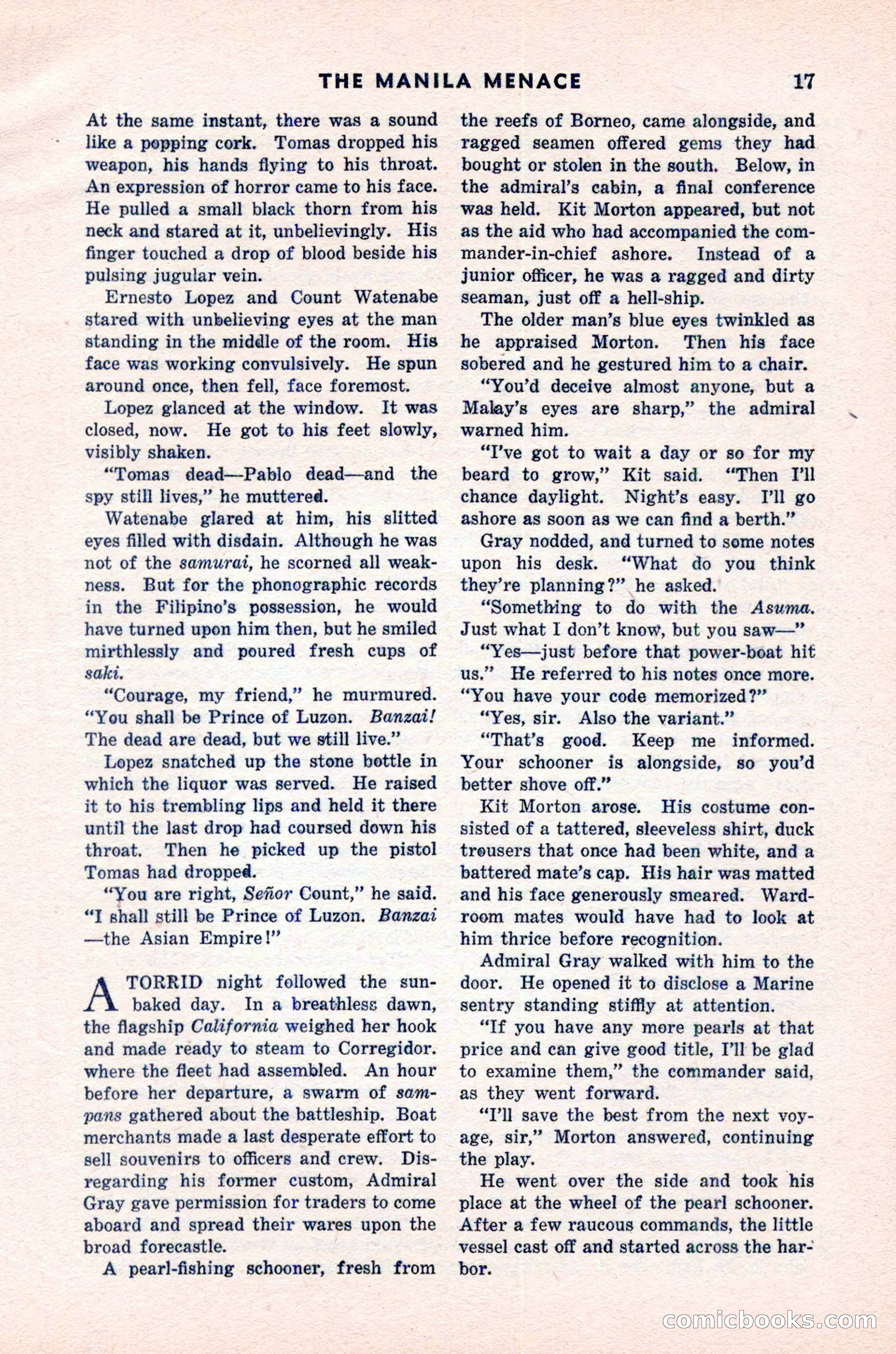 Spy Novels Magazine, June 1935 — page 19 of 122