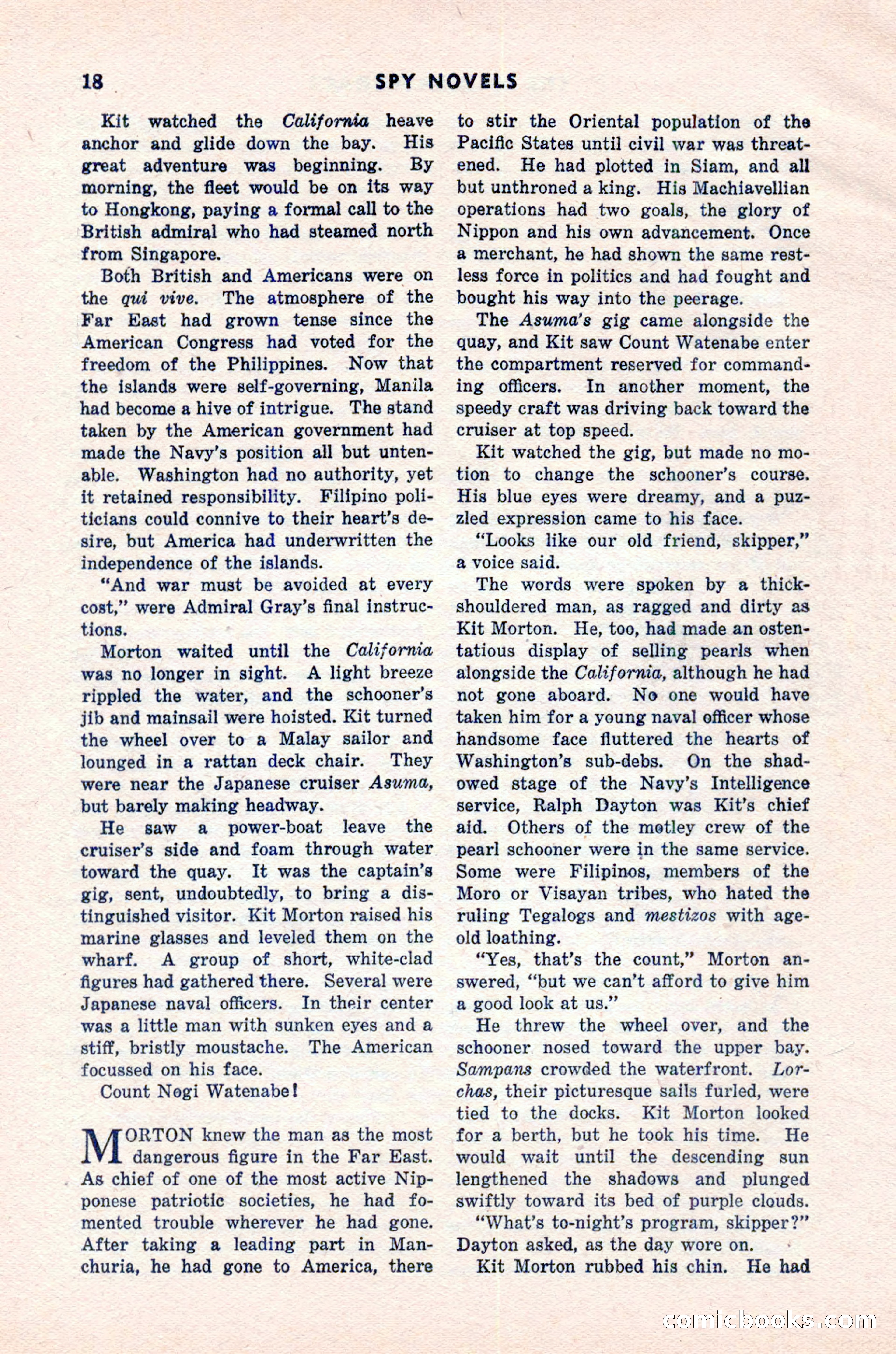 Spy Novels Magazine, June 1935 — page 20 of 122