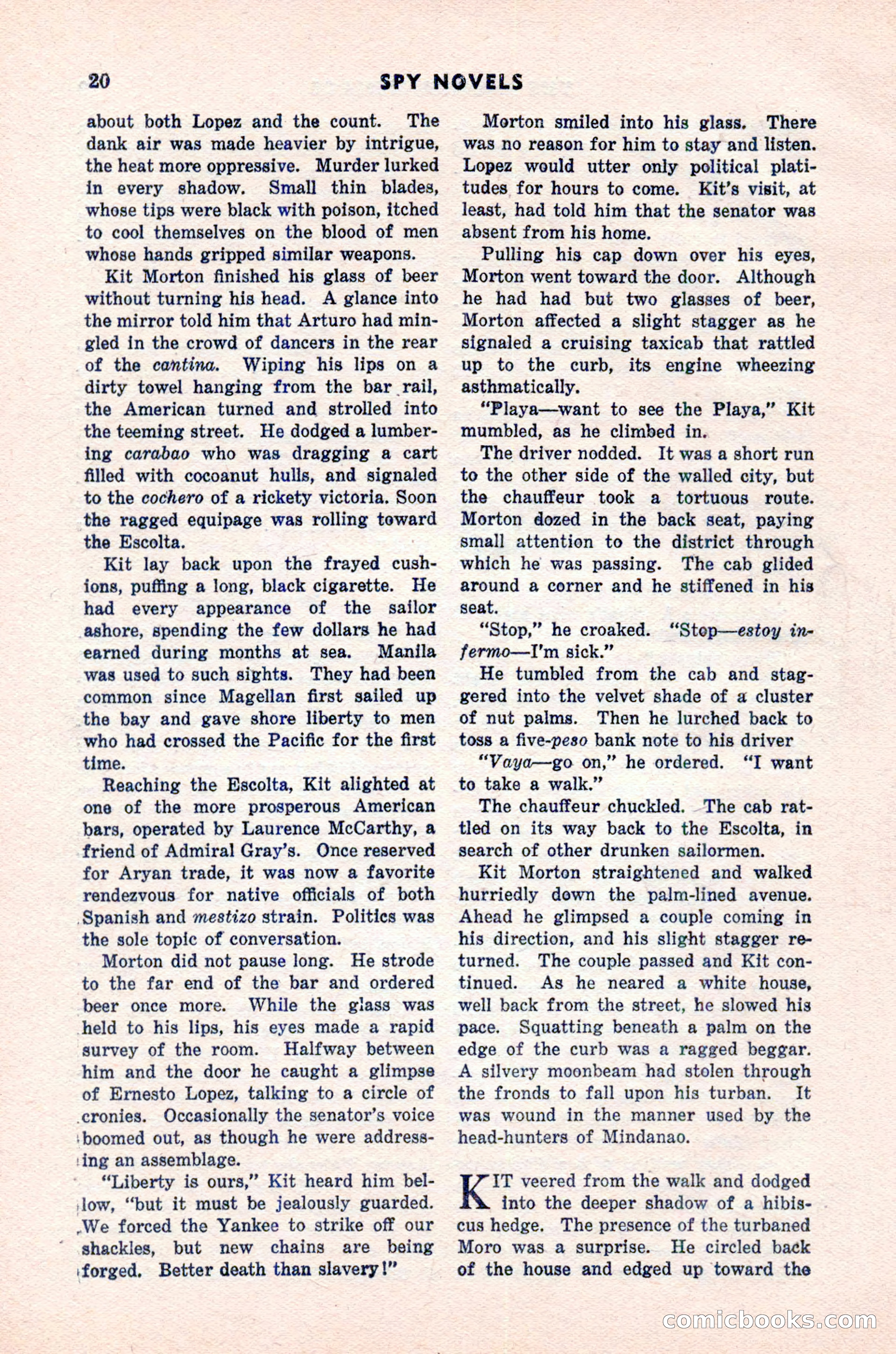 Spy Novels Magazine, June 1935 — page 22 of 122