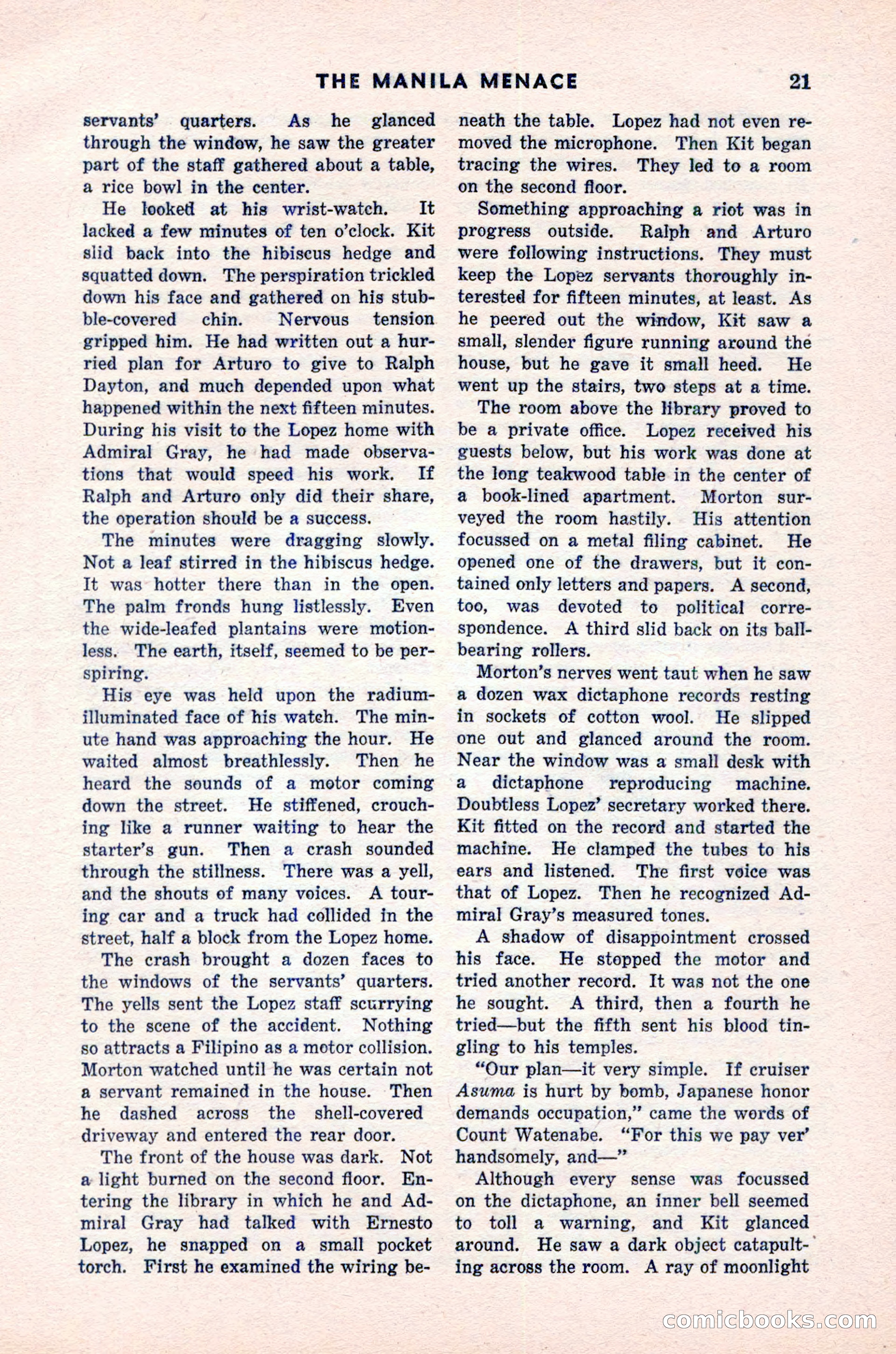 Spy Novels Magazine, June 1935 — page 23 of 122