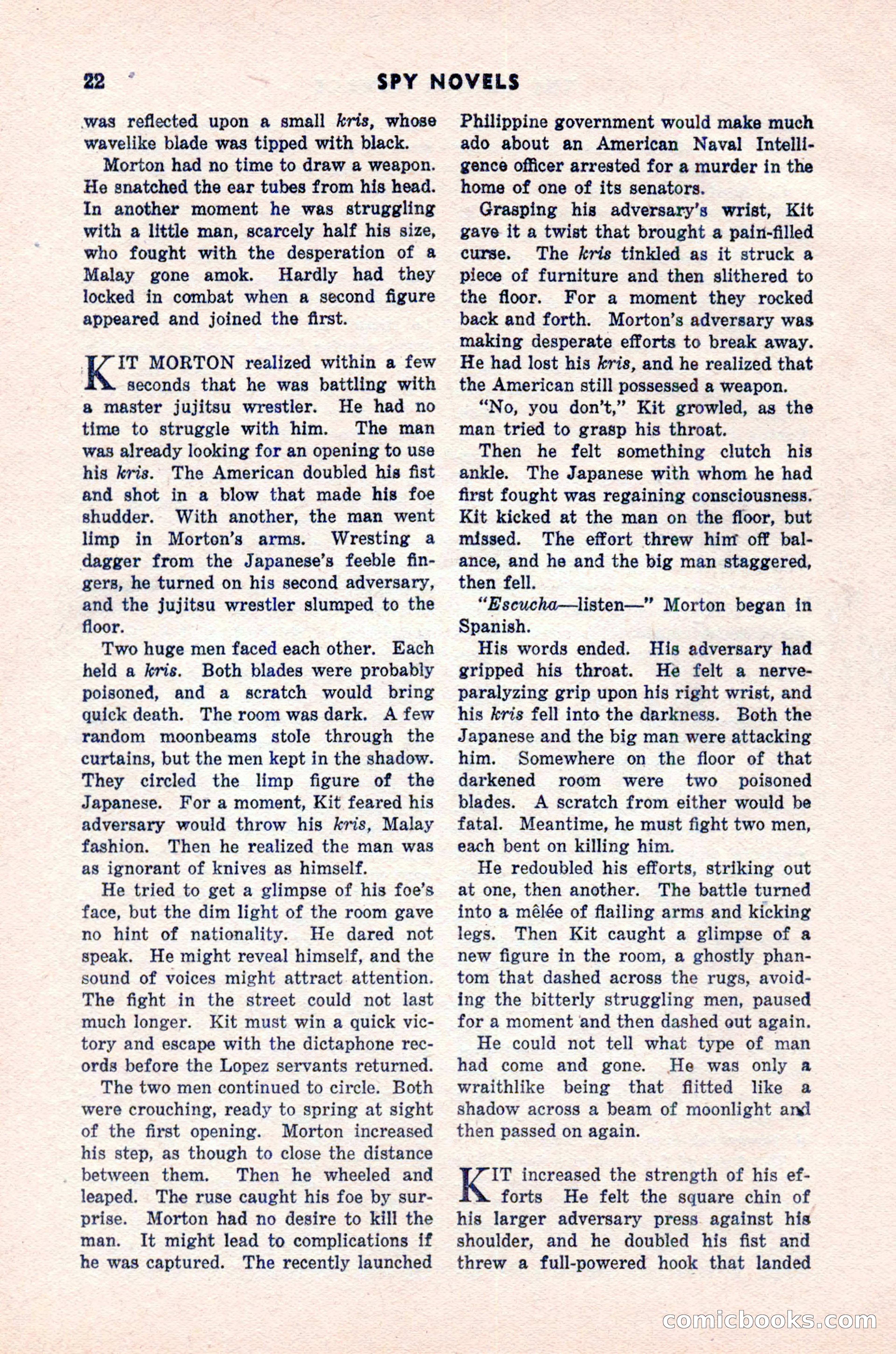 Spy Novels Magazine, June 1935 — page 24 of 122