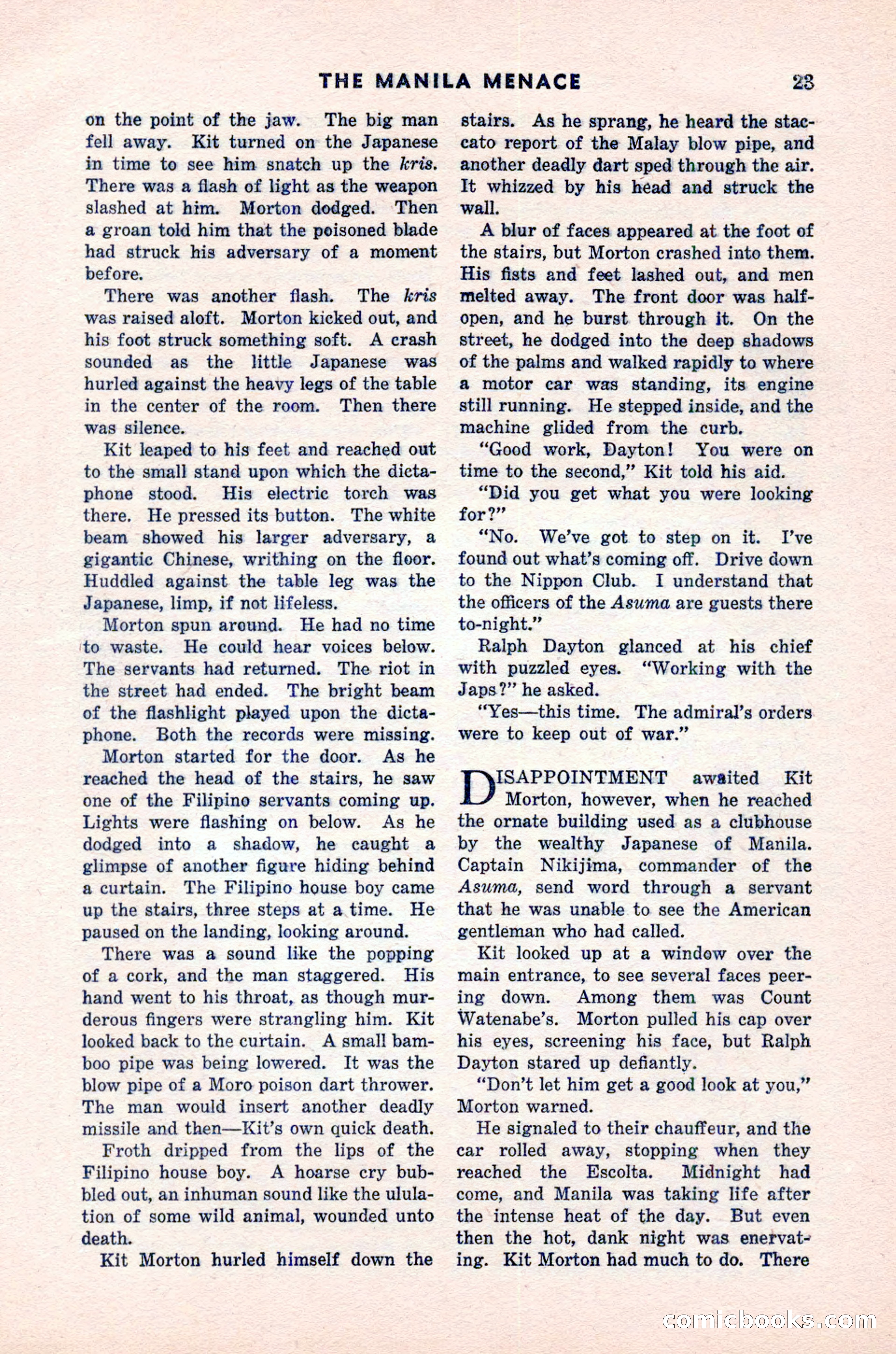 Spy Novels Magazine, June 1935 — page 25 of 122