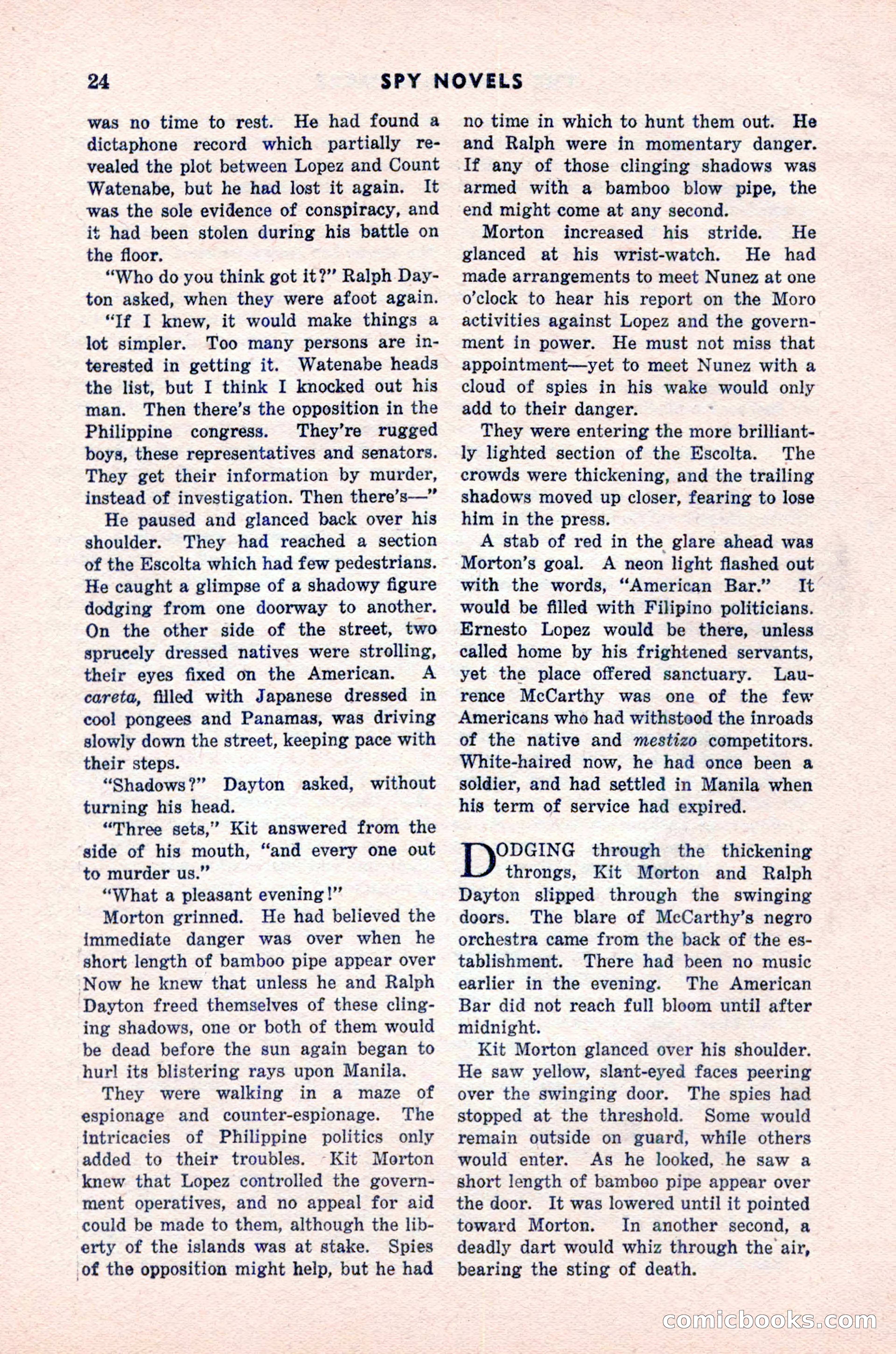 Spy Novels Magazine, June 1935 — page 26 of 122