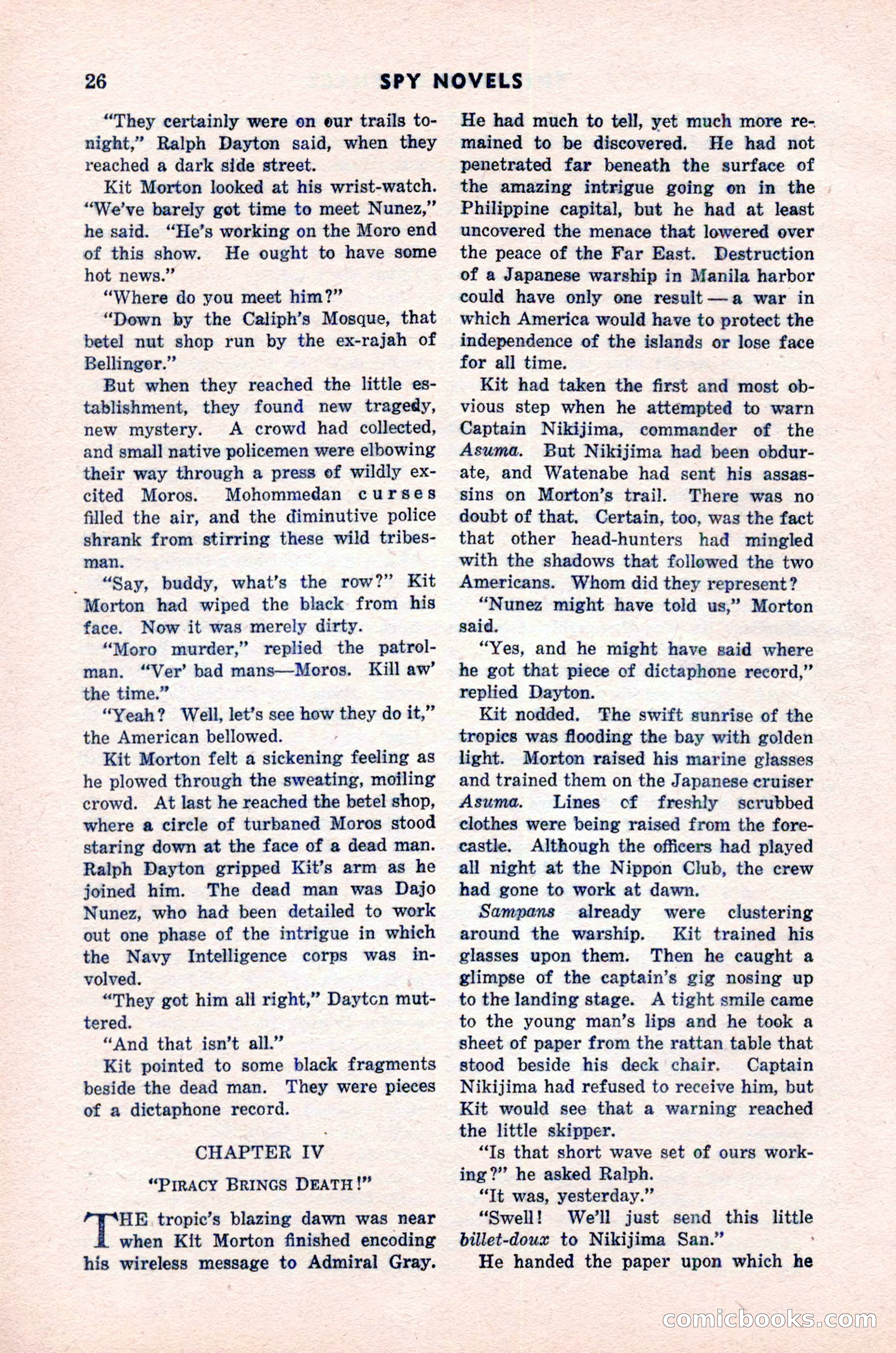 Spy Novels Magazine, June 1935 — page 28 of 122