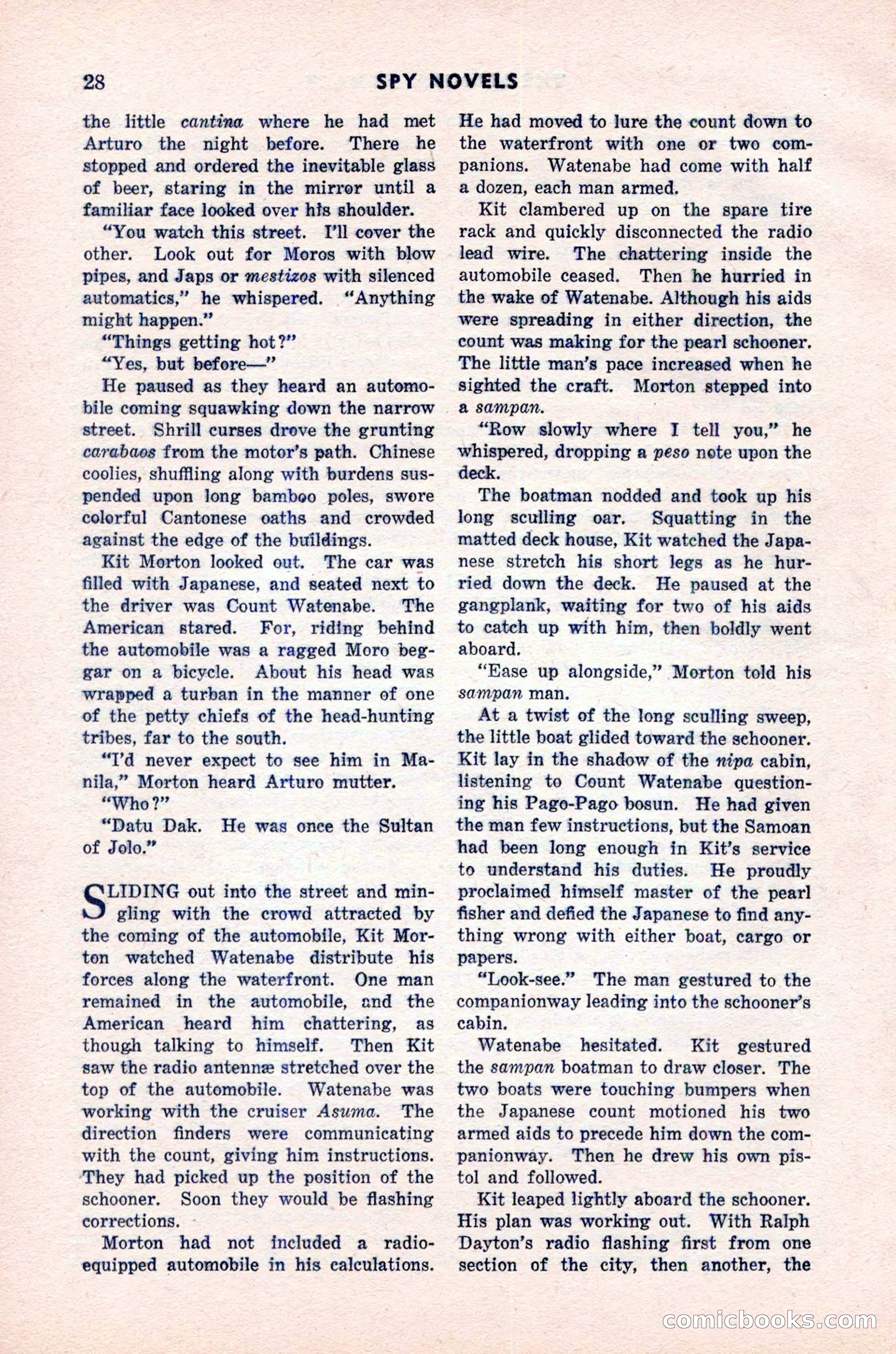 Spy Novels Magazine, June 1935 — page 30 of 122