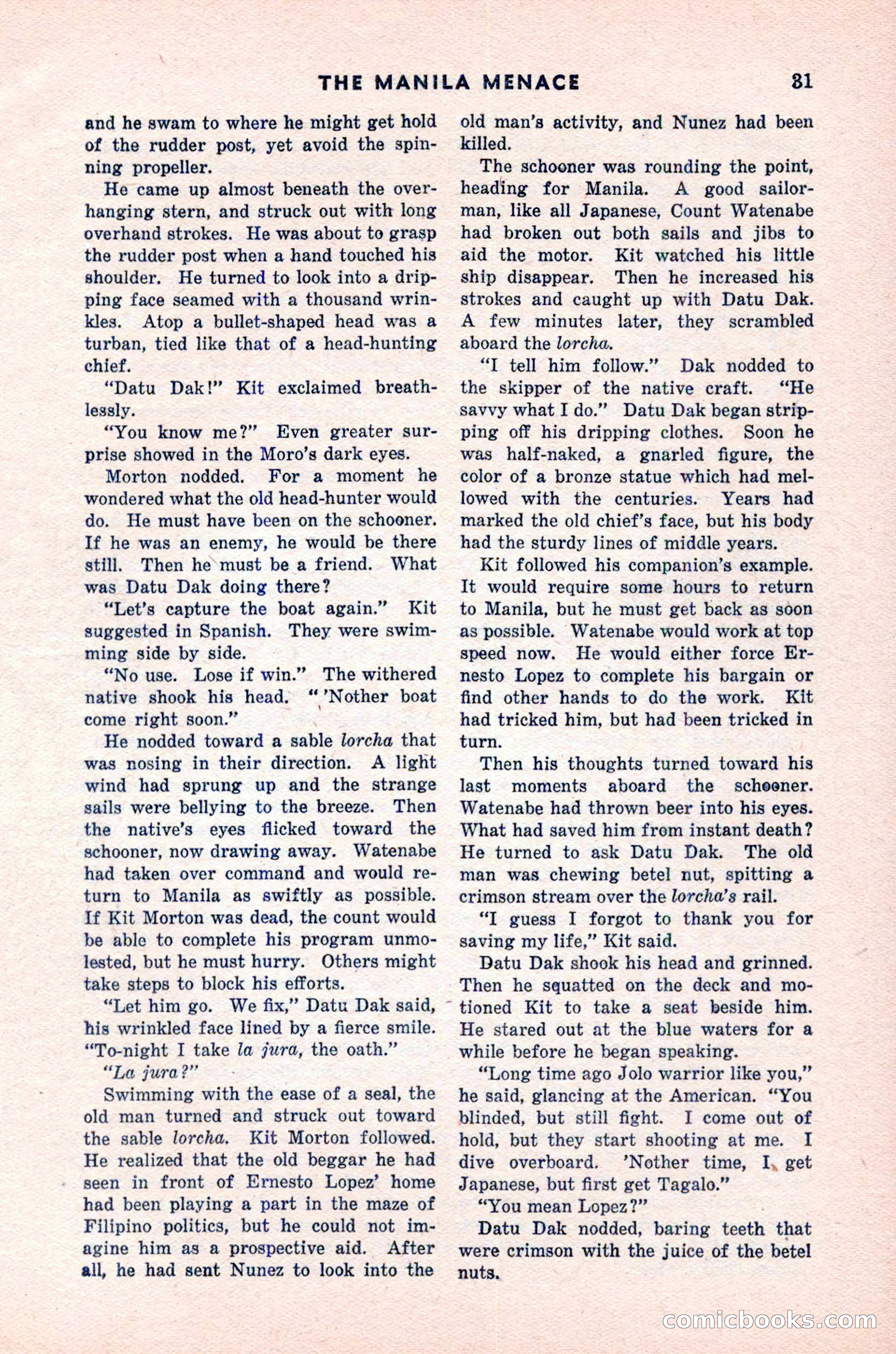 Spy Novels Magazine, June 1935 — page 33 of 122