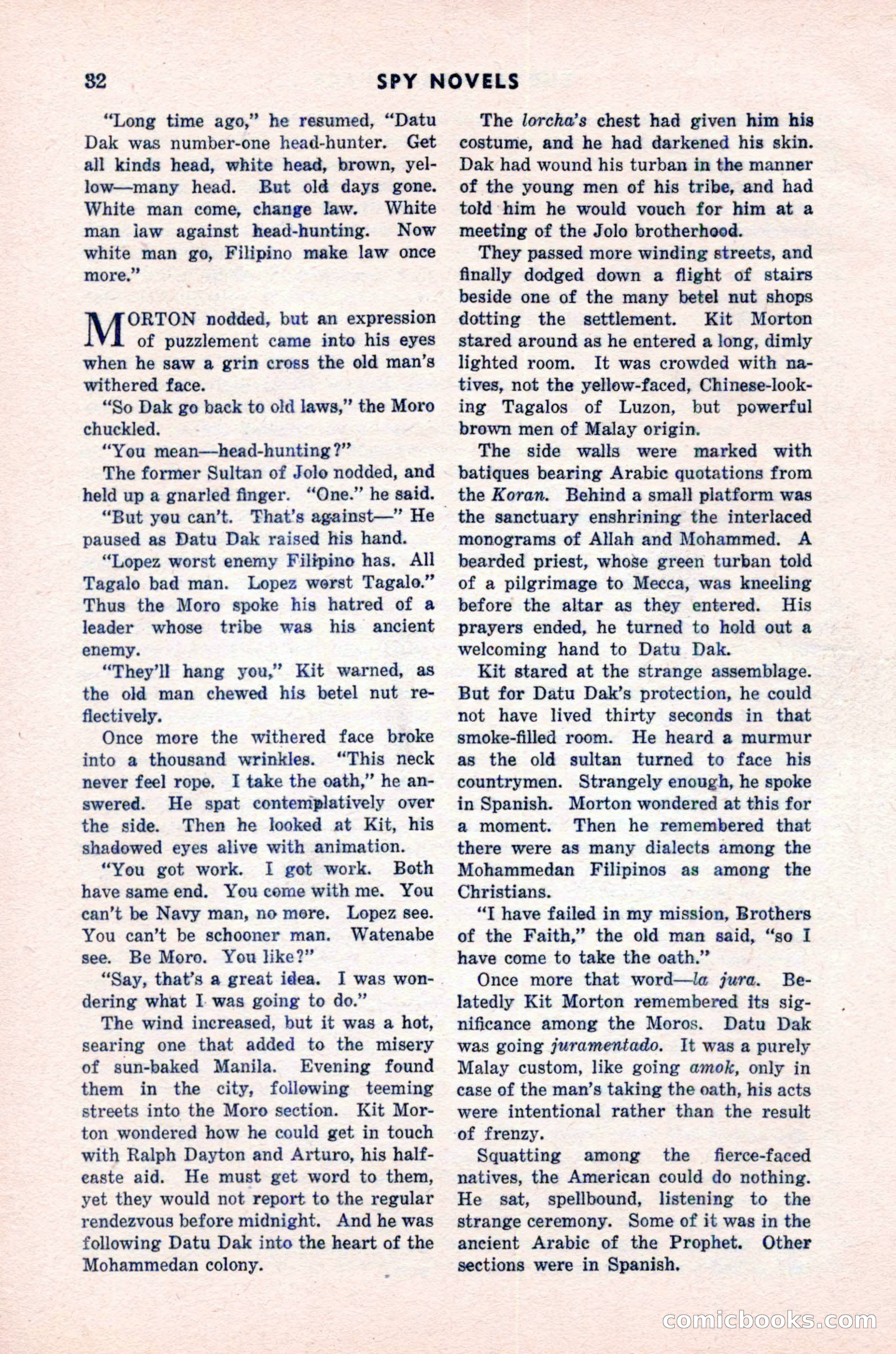 Spy Novels Magazine, June 1935 — page 34 of 122