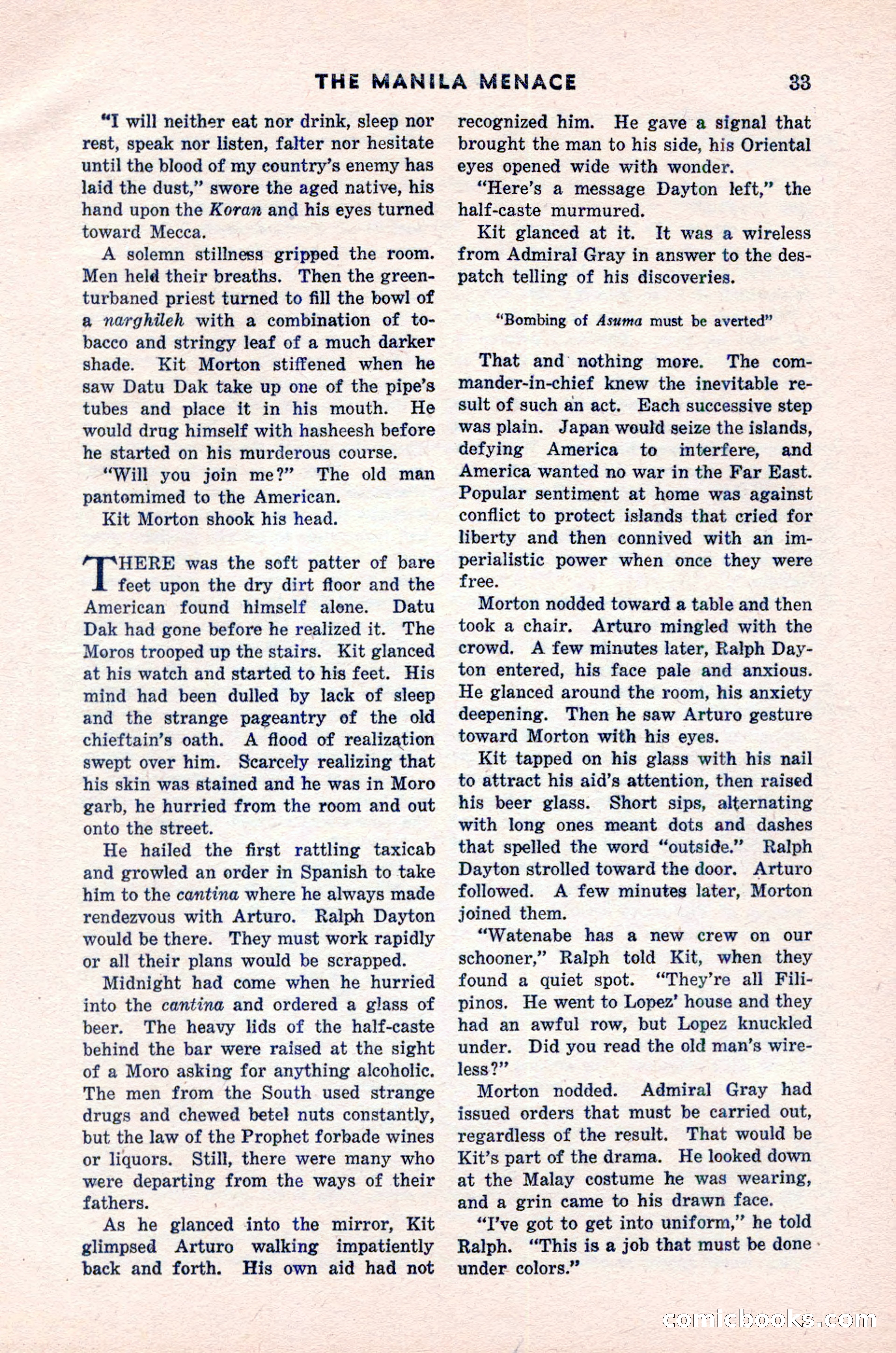Spy Novels Magazine, June 1935 — page 35 of 122