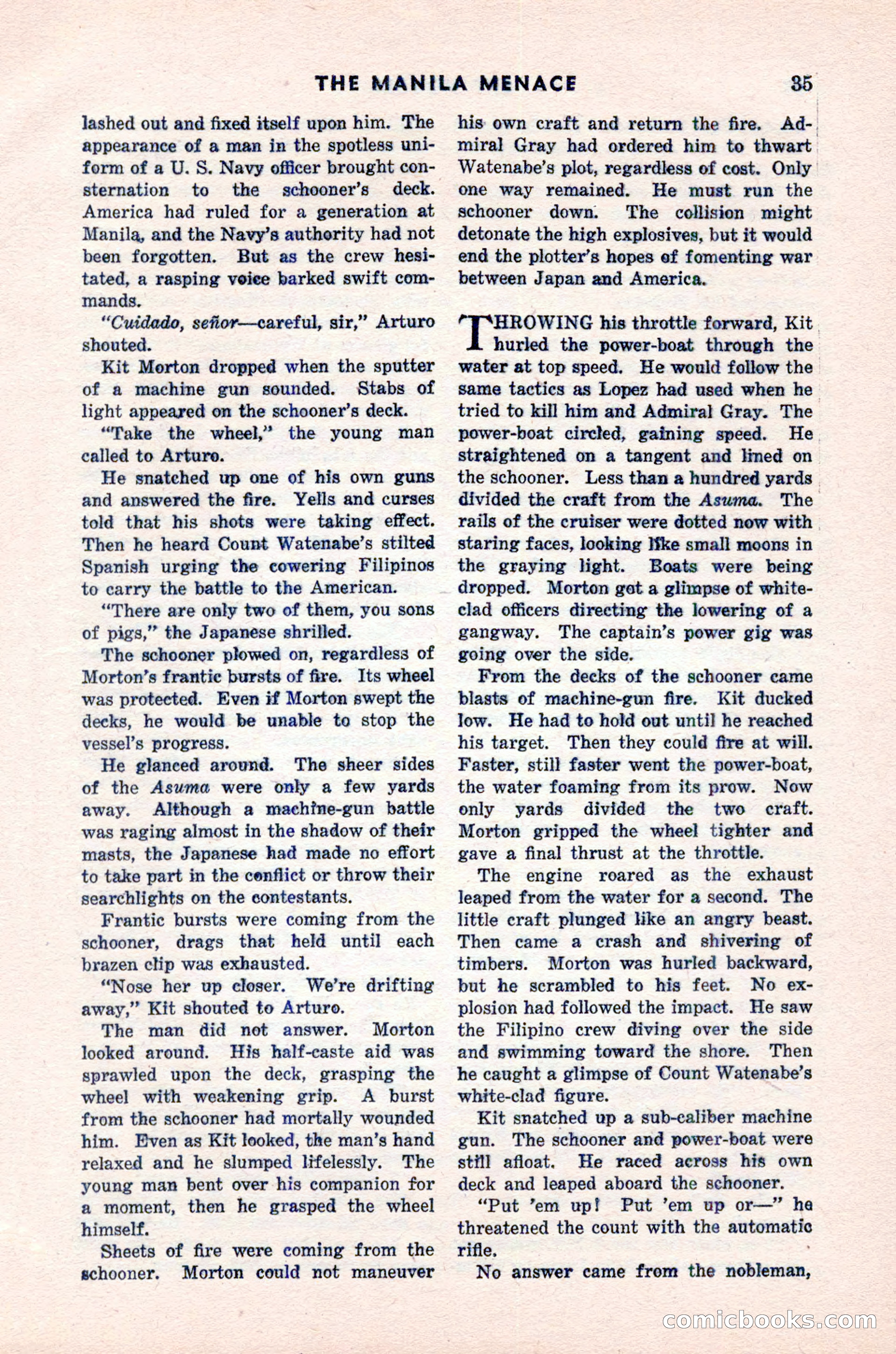 Spy Novels Magazine, June 1935 — page 37 of 122