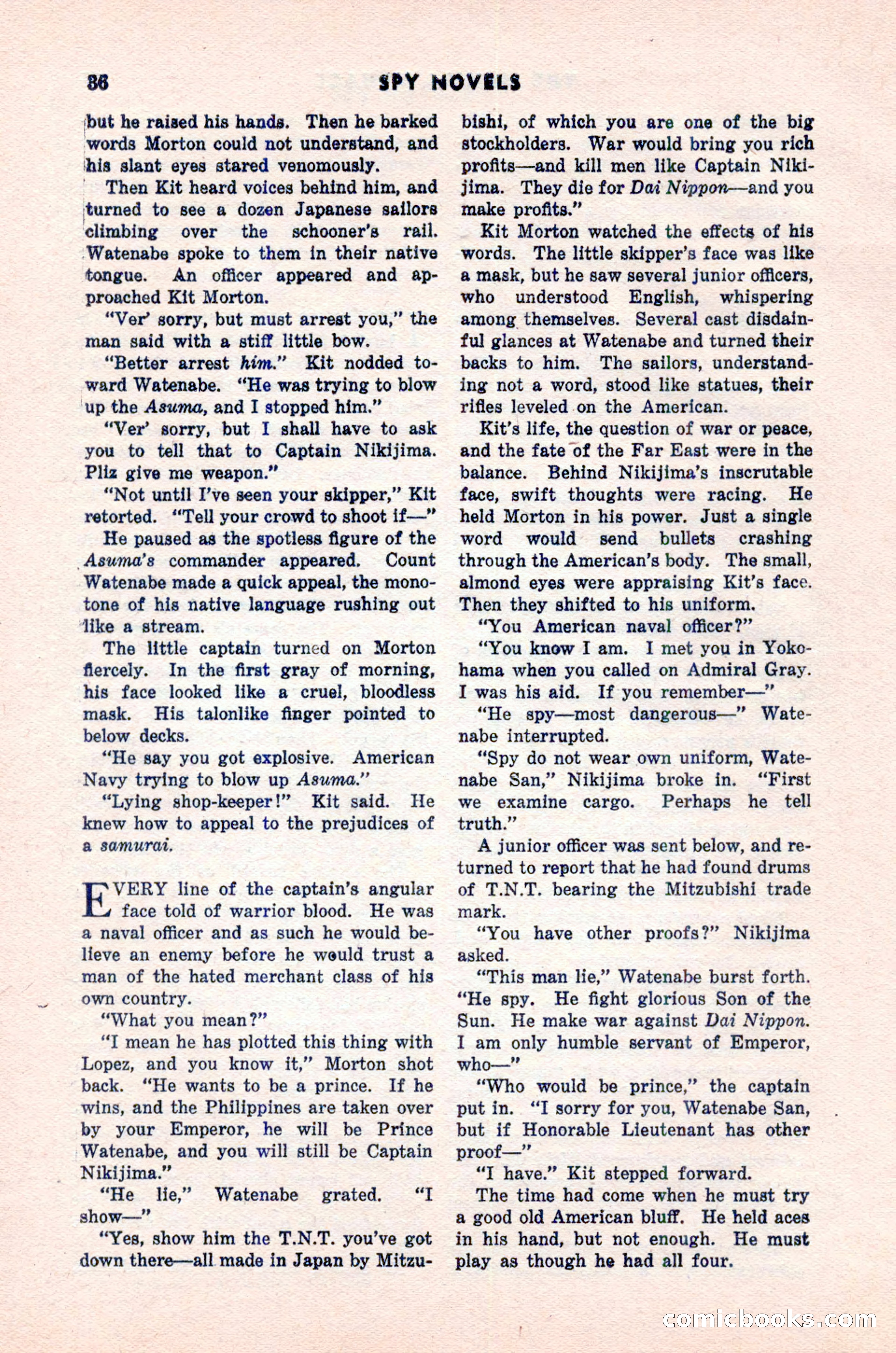 Spy Novels Magazine, June 1935 — page 38 of 122