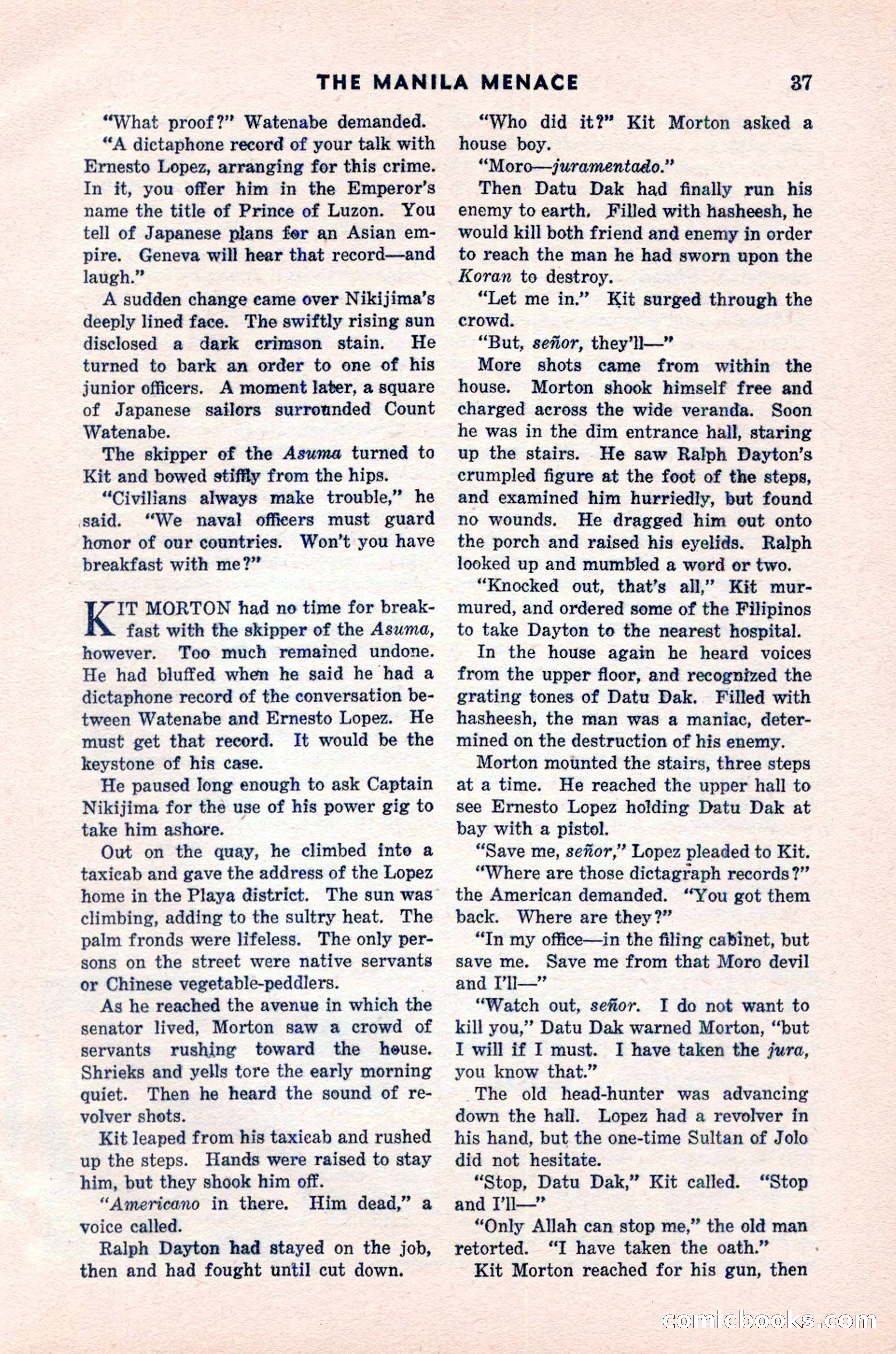 Spy Novels Magazine, June 1935 — page 39 of 122