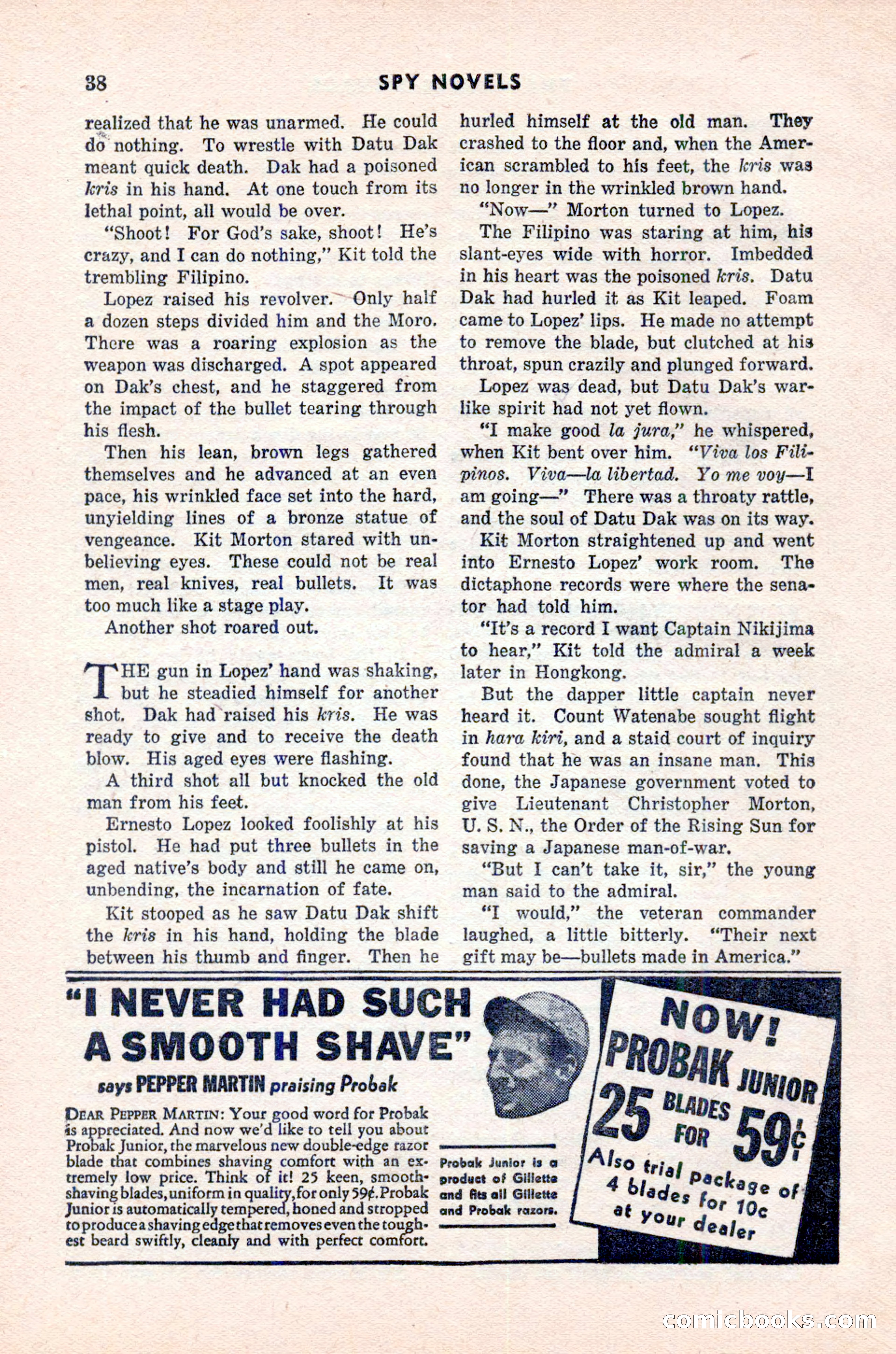 Spy Novels Magazine, June 1935 — page 40 of 122