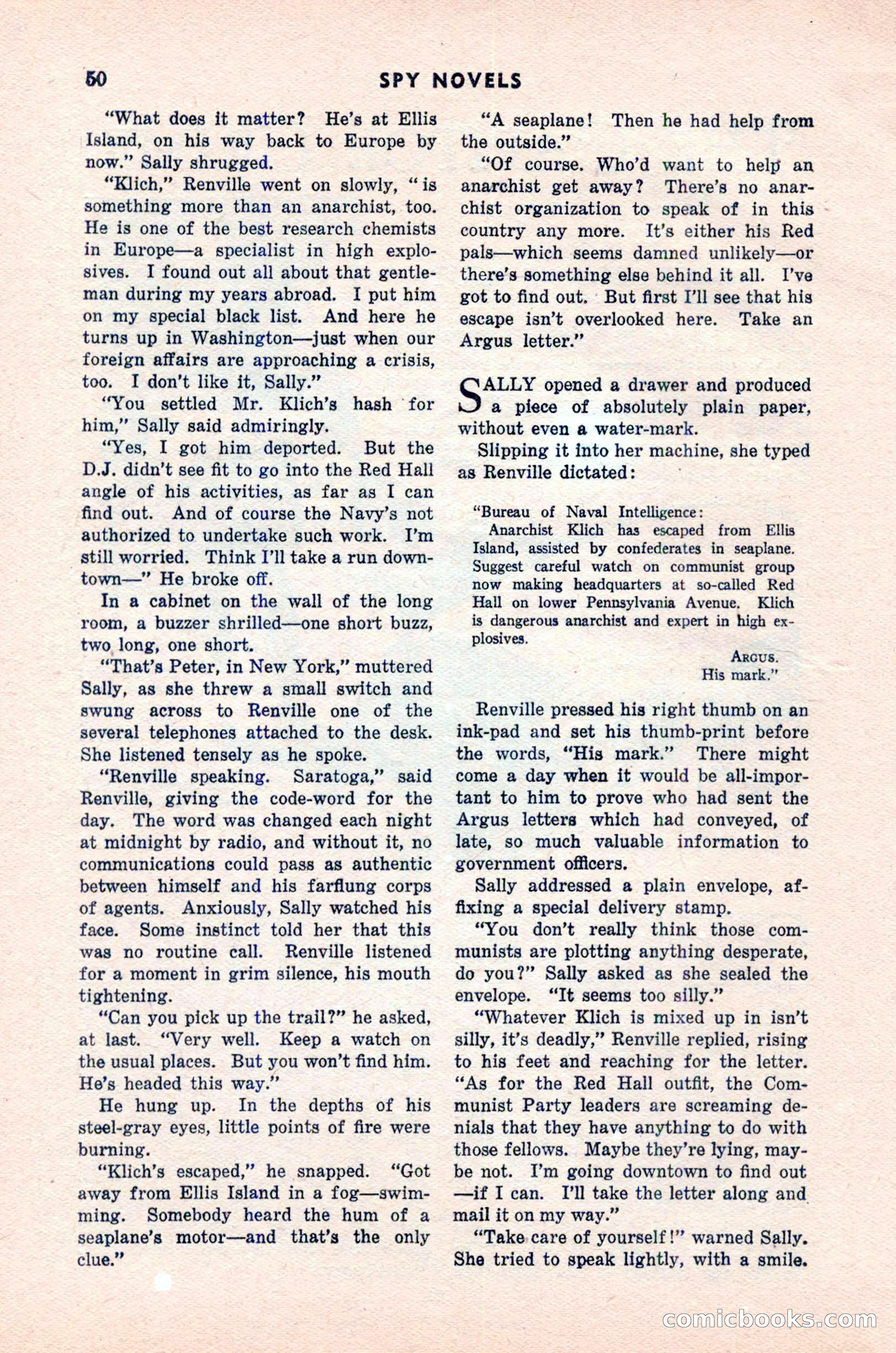 Spy Novels Magazine, June 1935 — page 52 of 122