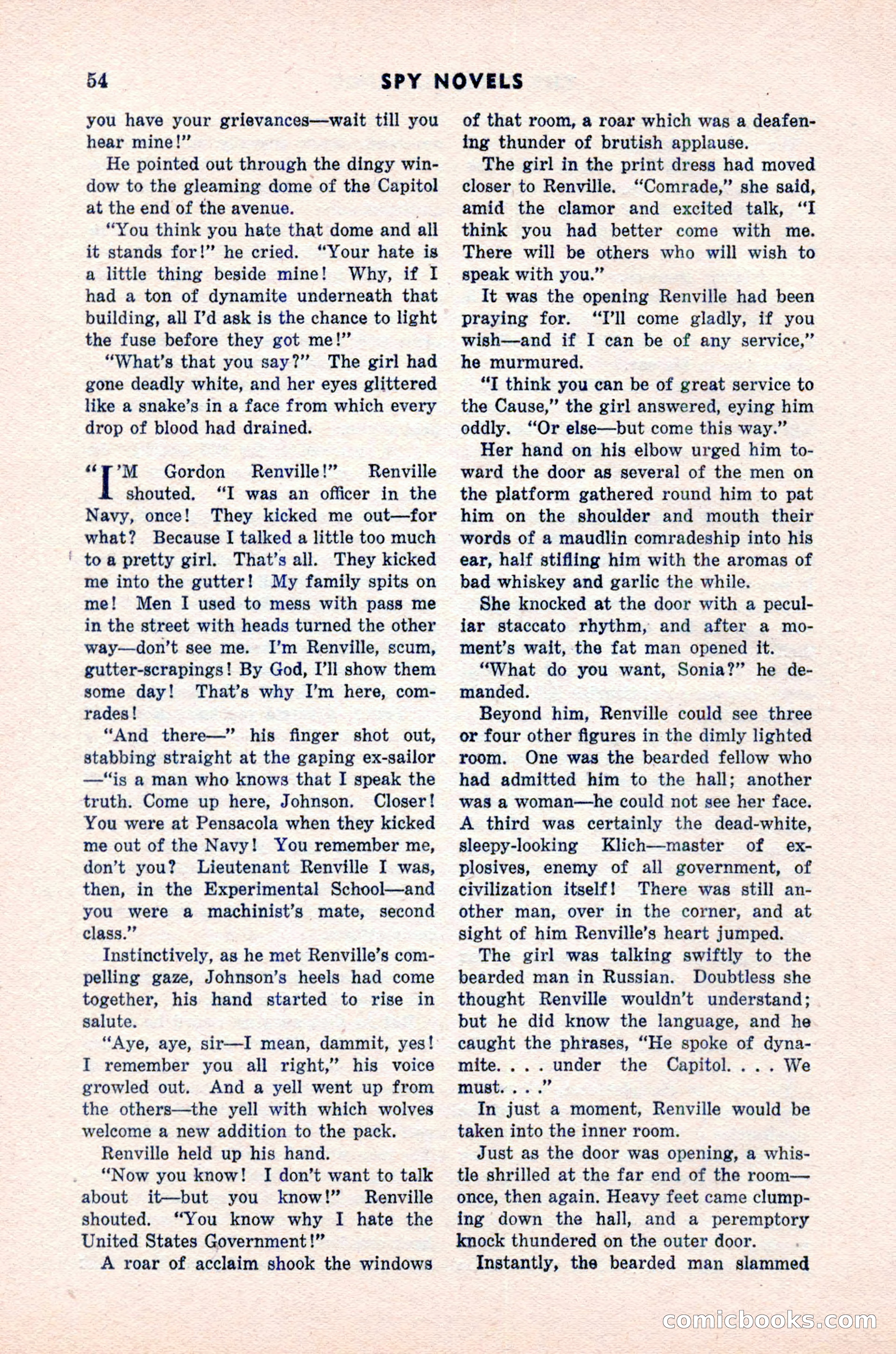 Spy Novels Magazine, June 1935 — page 56 of 122
