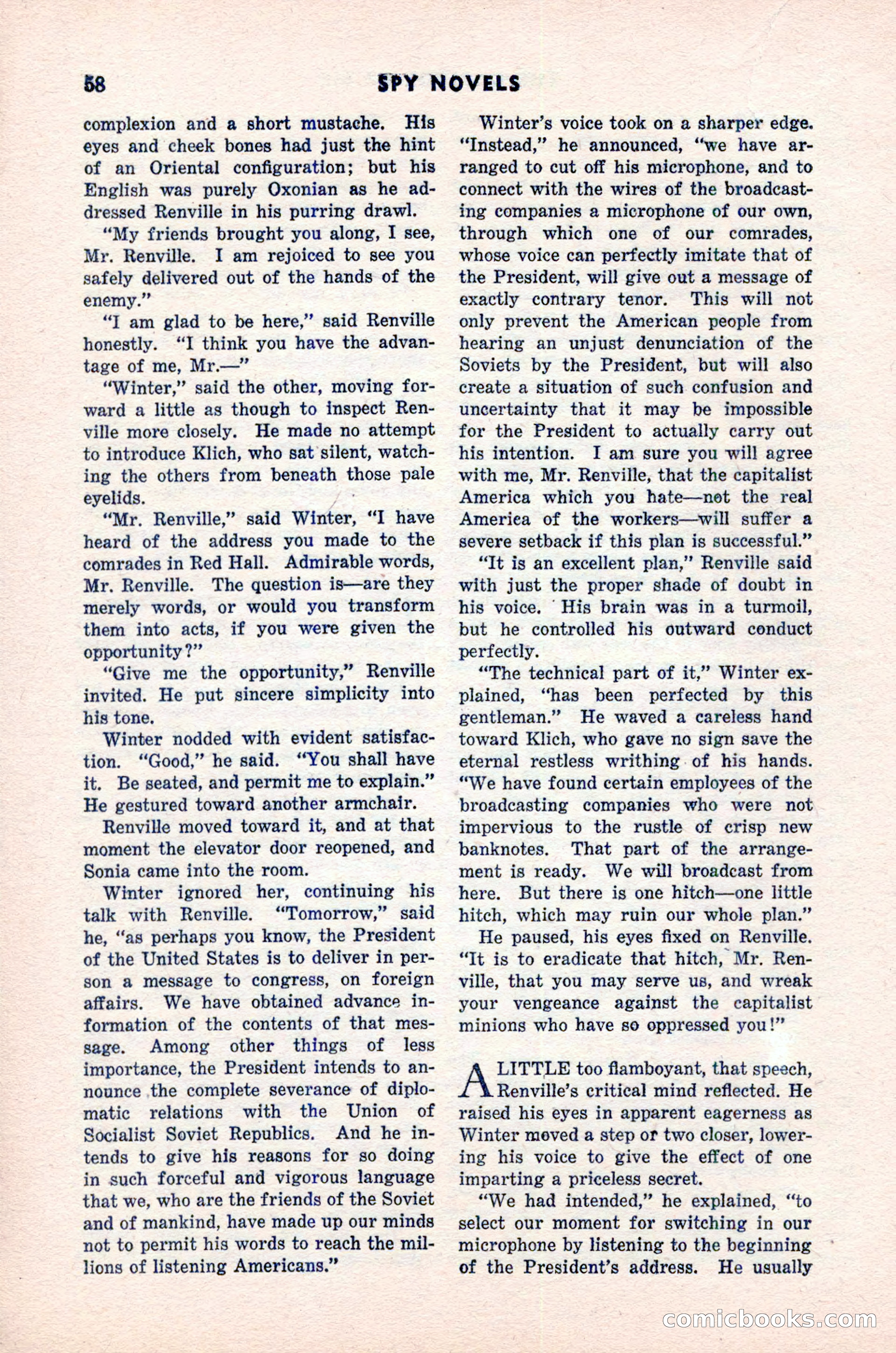 Spy Novels Magazine, June 1935 — page 60 of 122