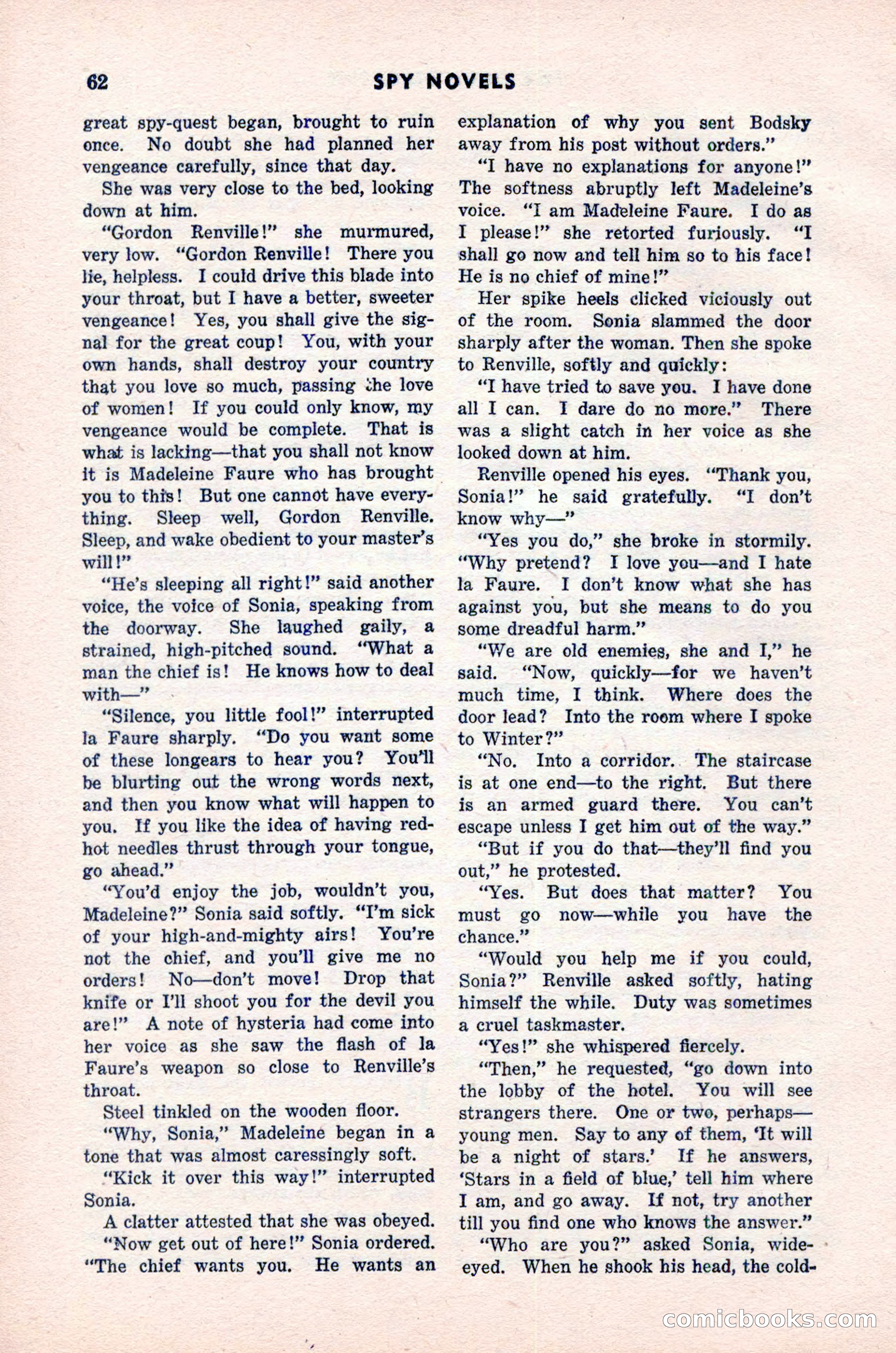 Spy Novels Magazine, June 1935 — page 64 of 122