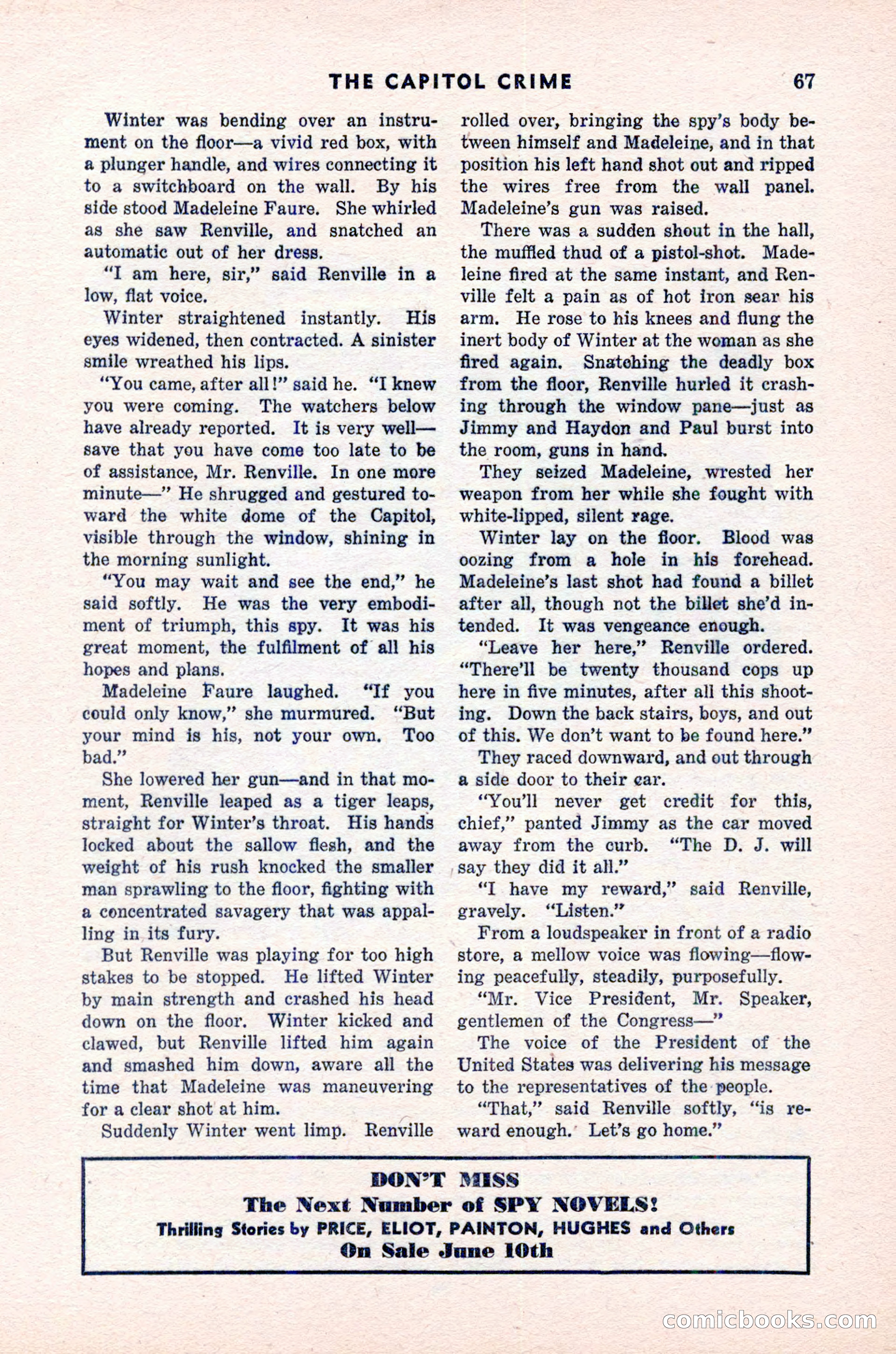 Spy Novels Magazine, June 1935 — page 69 of 122