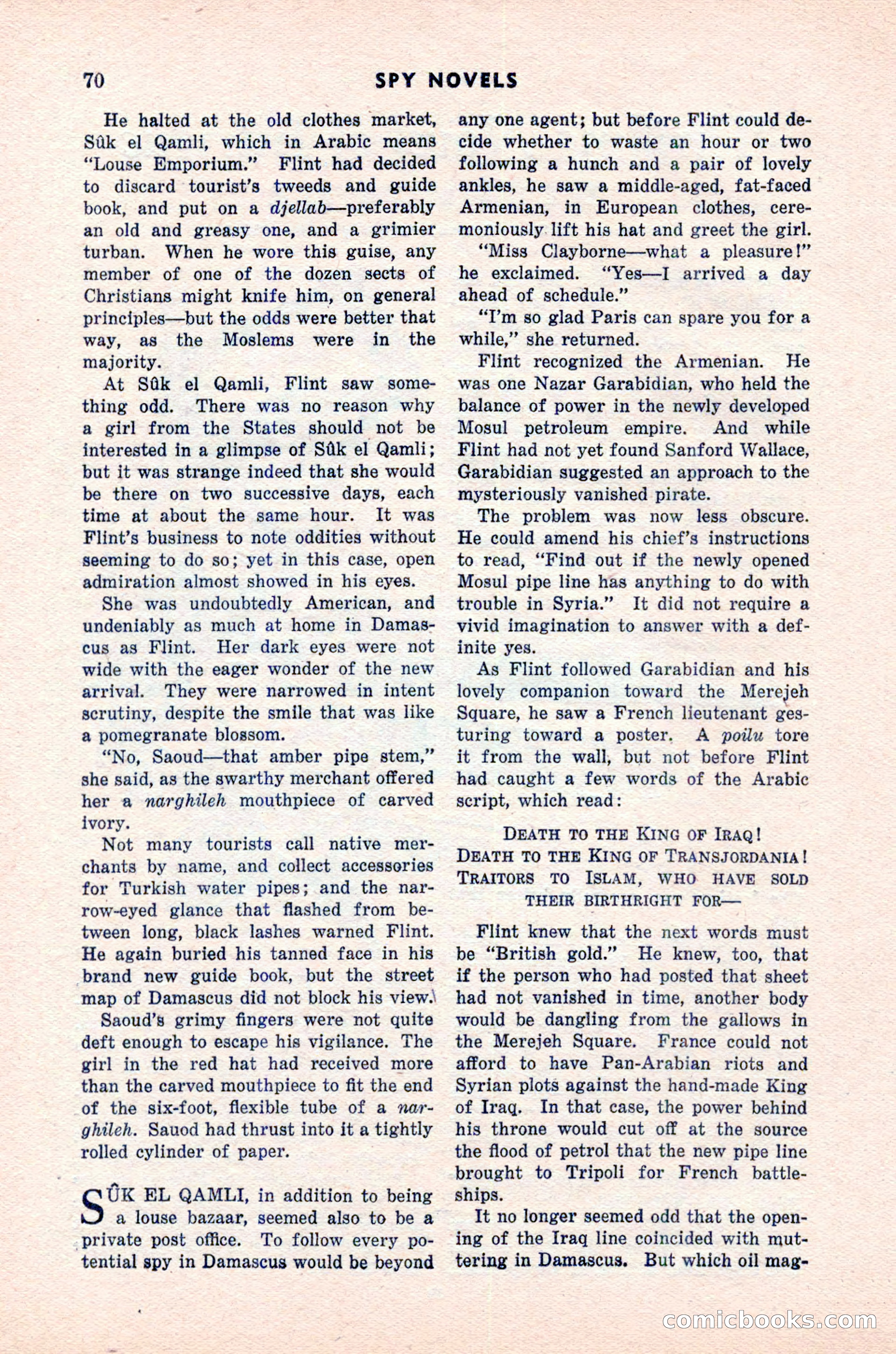 Spy Novels Magazine, June 1935 — page 72 of 122