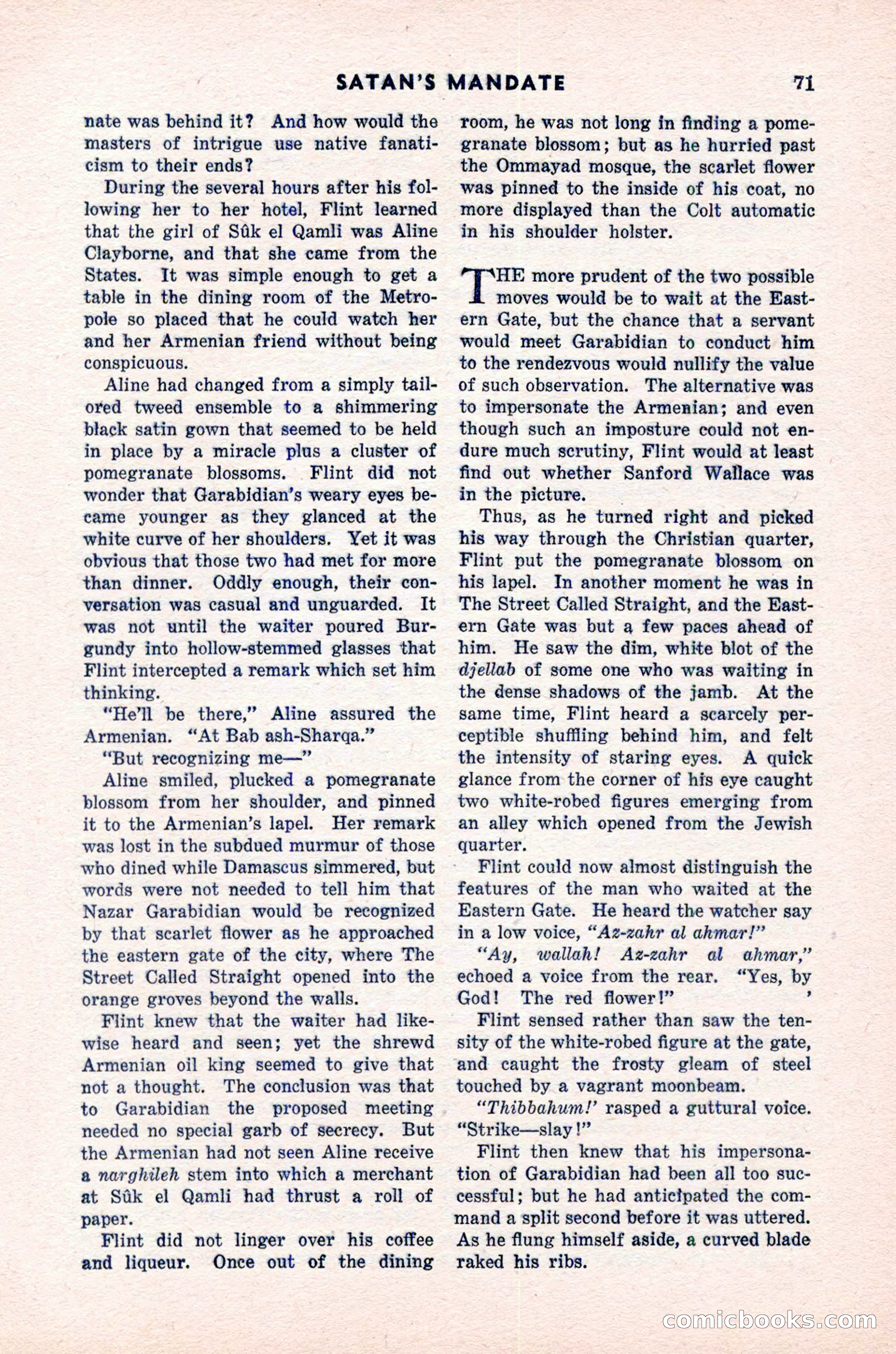 Spy Novels Magazine, June 1935 — page 73 of 122