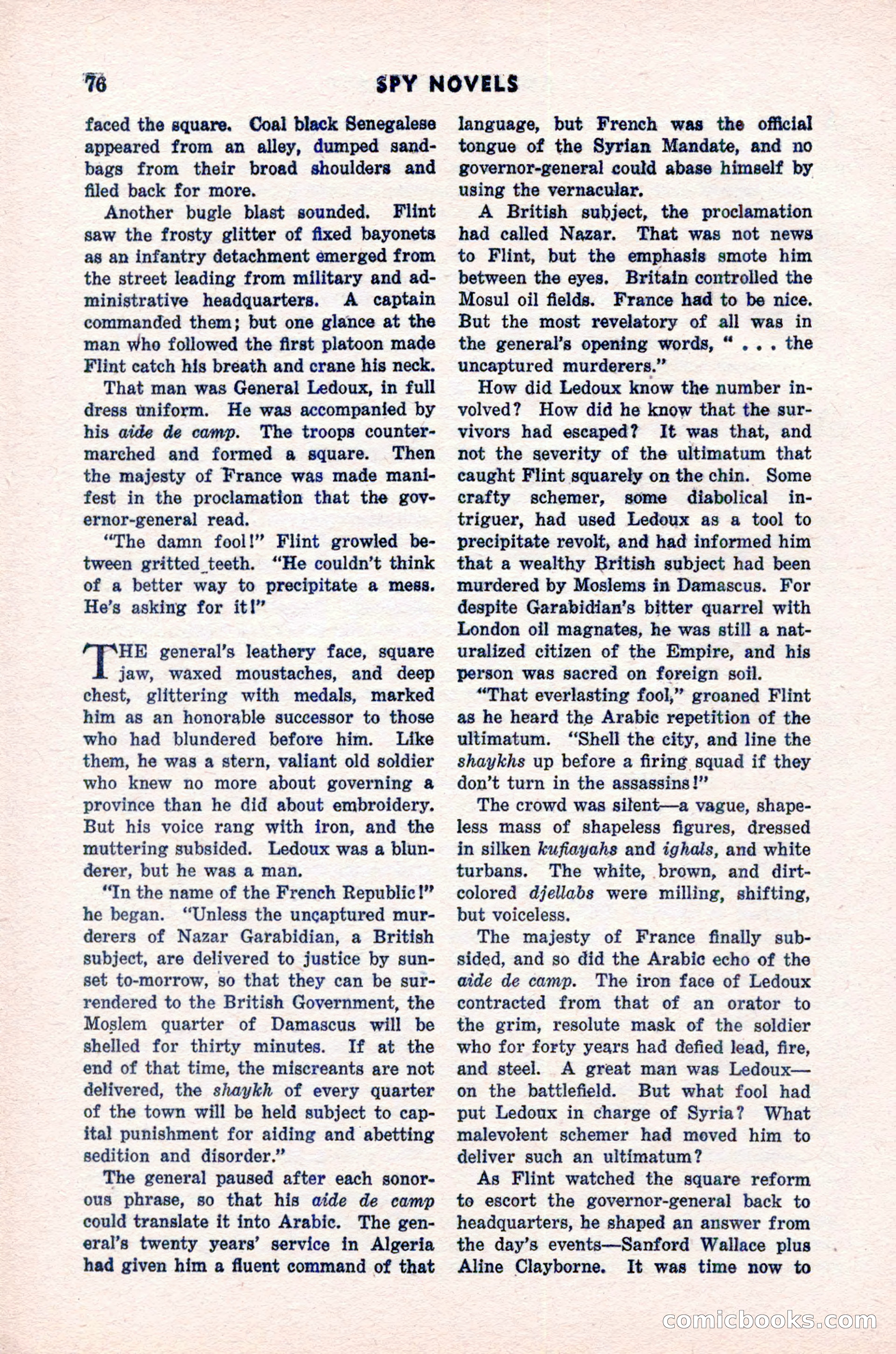 Spy Novels Magazine, June 1935 — page 78 of 122