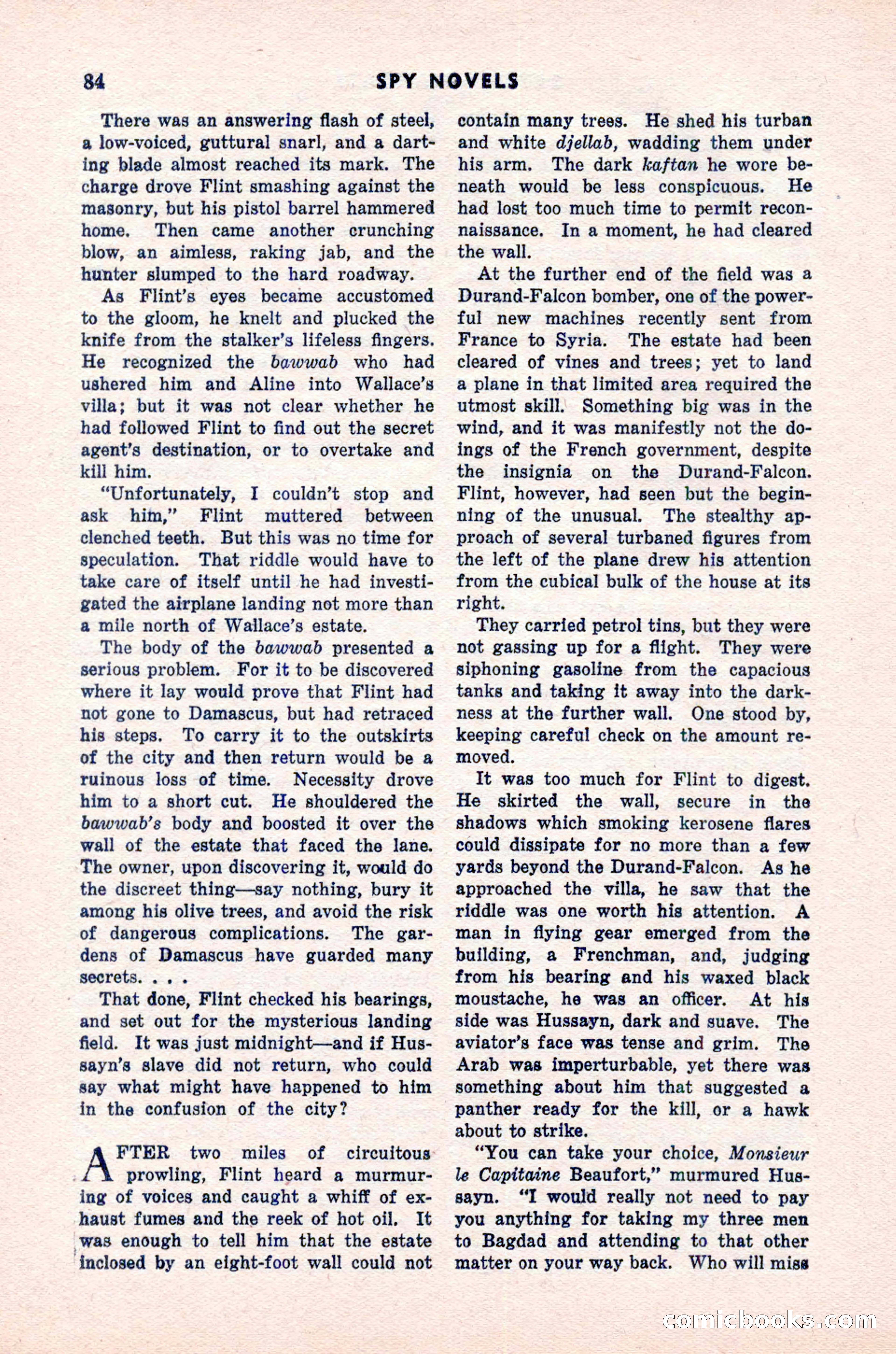 Spy Novels Magazine, June 1935 — page 86 of 122