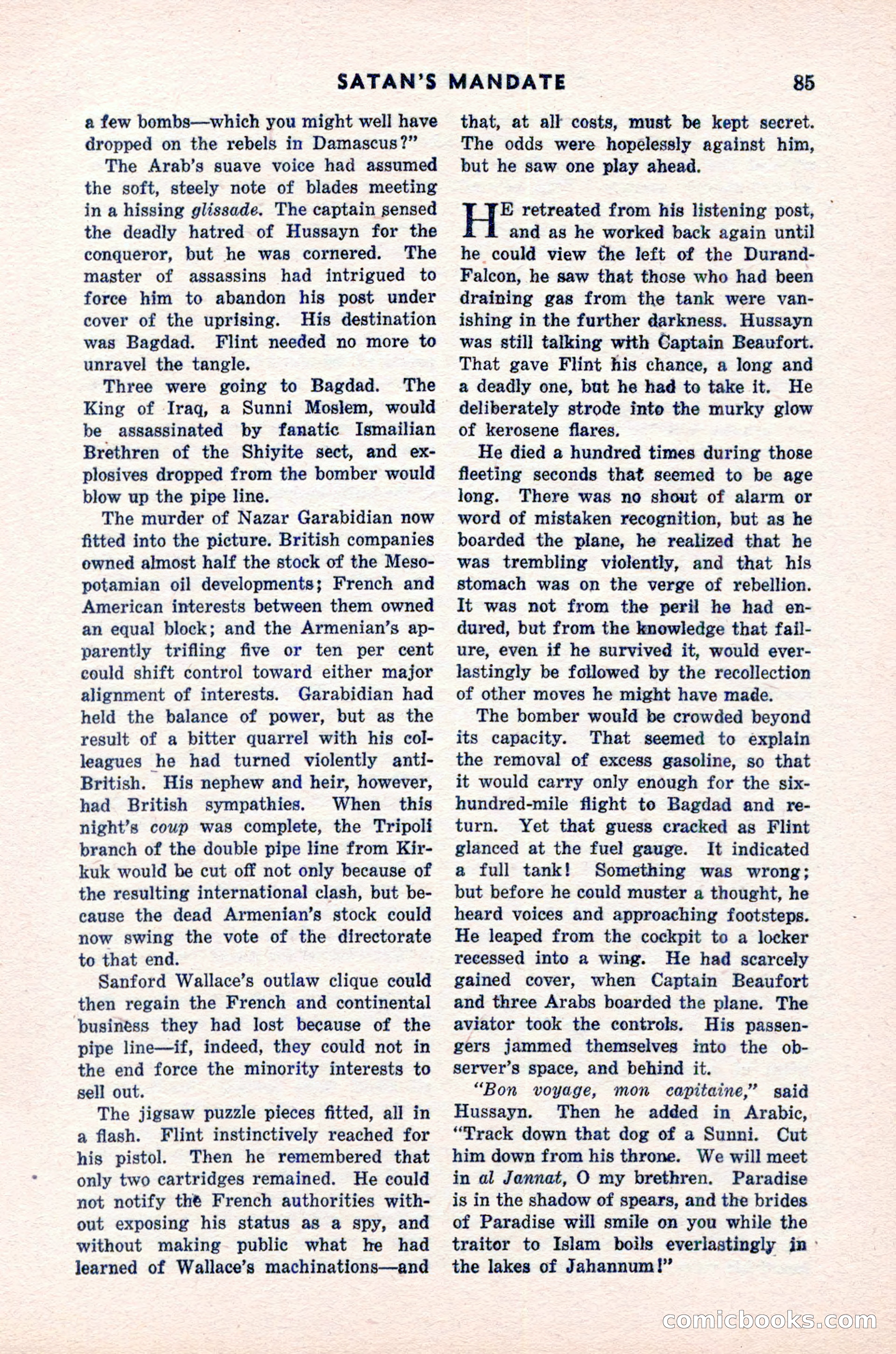Spy Novels Magazine, June 1935 — page 87 of 122