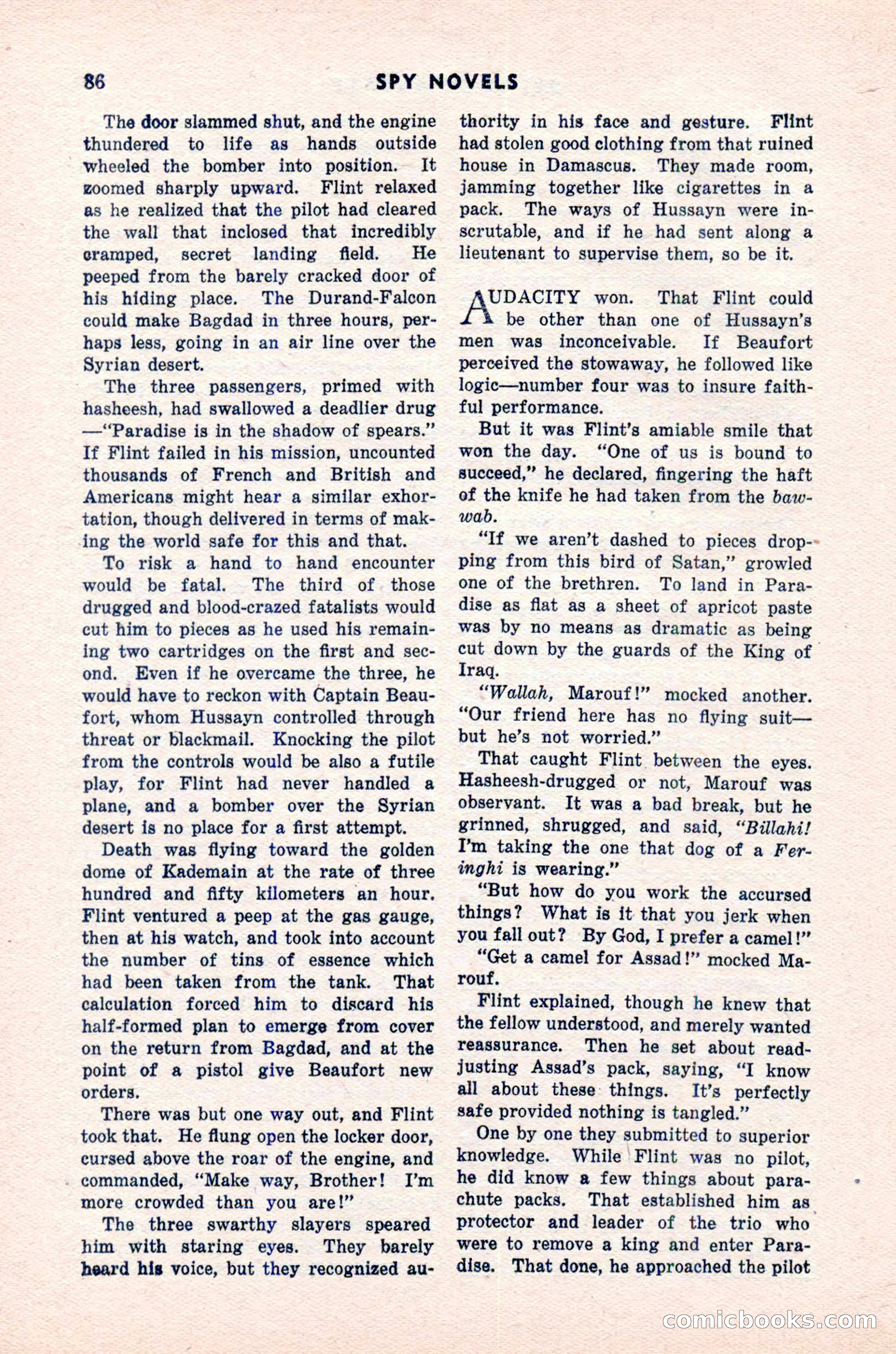 Spy Novels Magazine, June 1935 — page 88 of 122