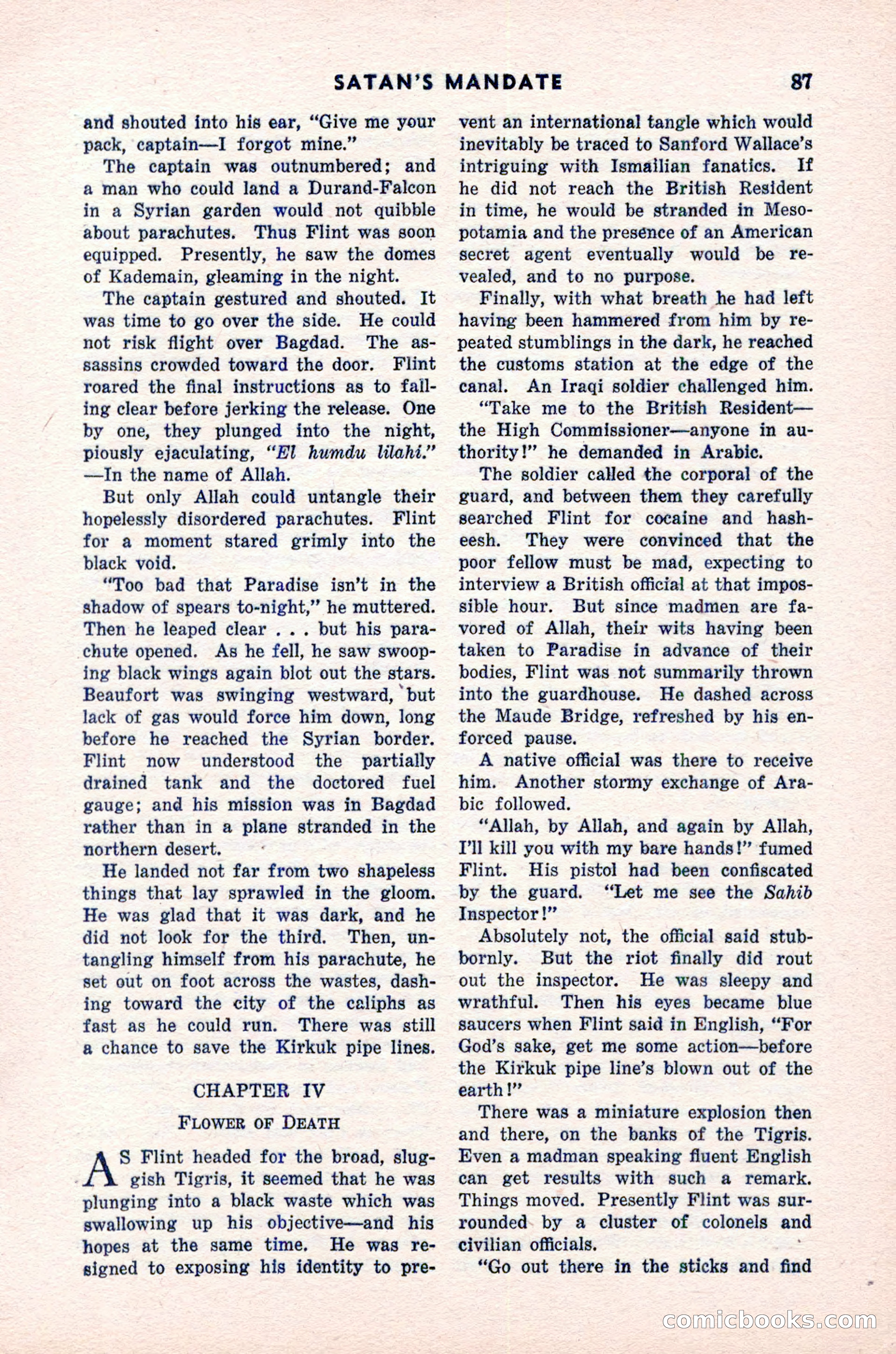 Spy Novels Magazine, June 1935 — page 89 of 122