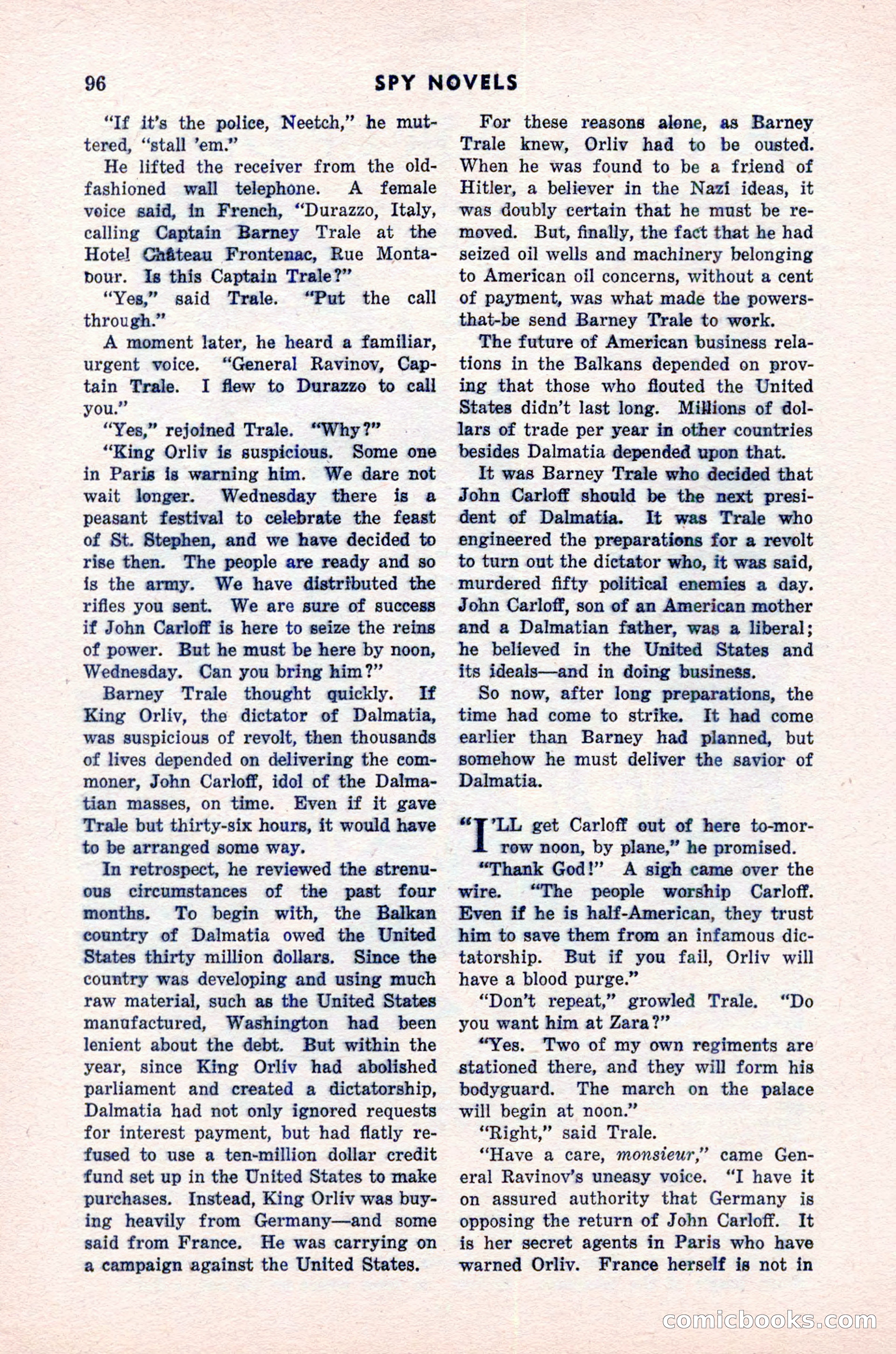 Spy Novels Magazine, June 1935 — page 98 of 122