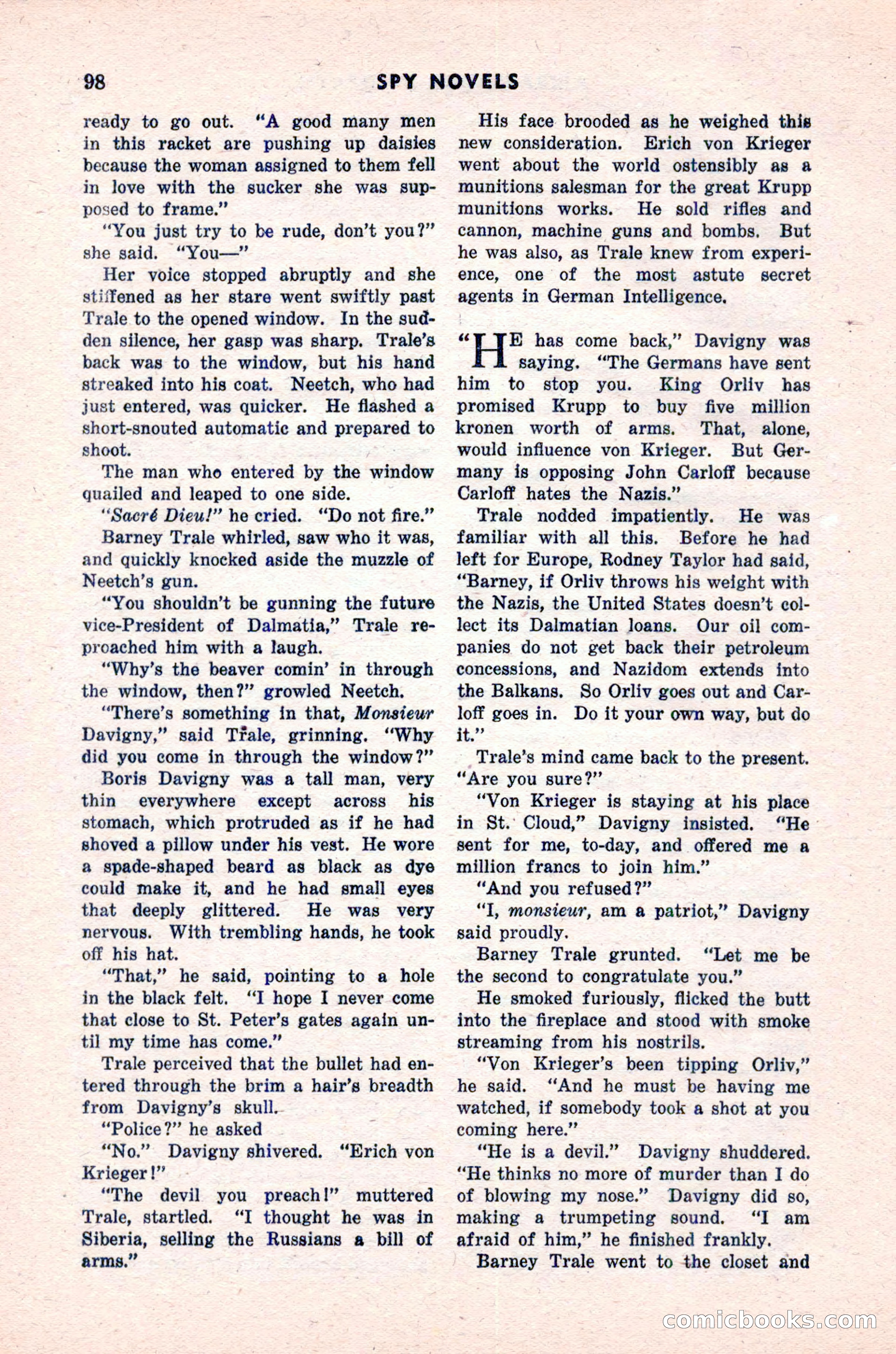 Spy Novels Magazine, June 1935 — page 100 of 122