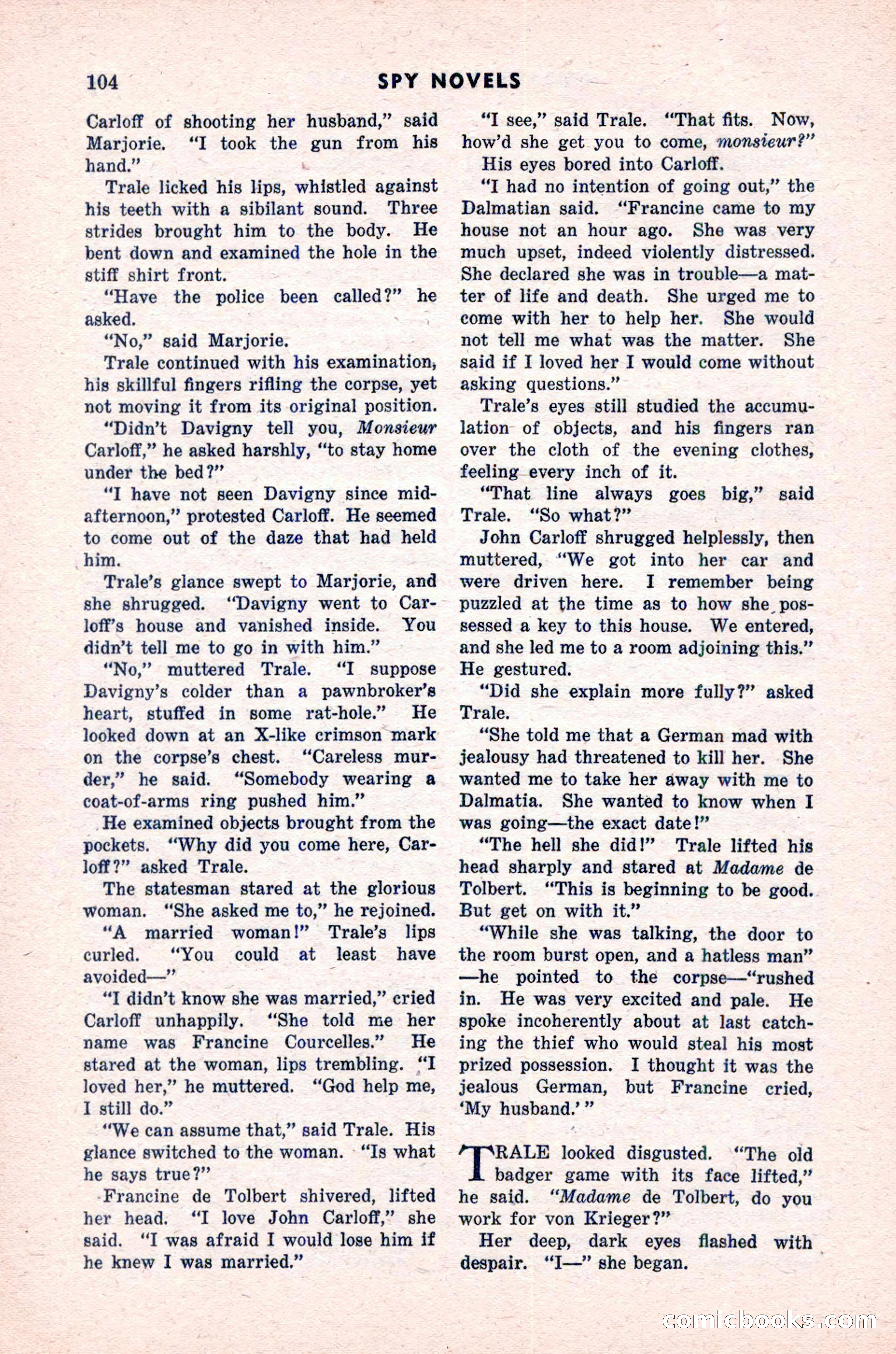 Spy Novels Magazine, June 1935 — page 106 of 122