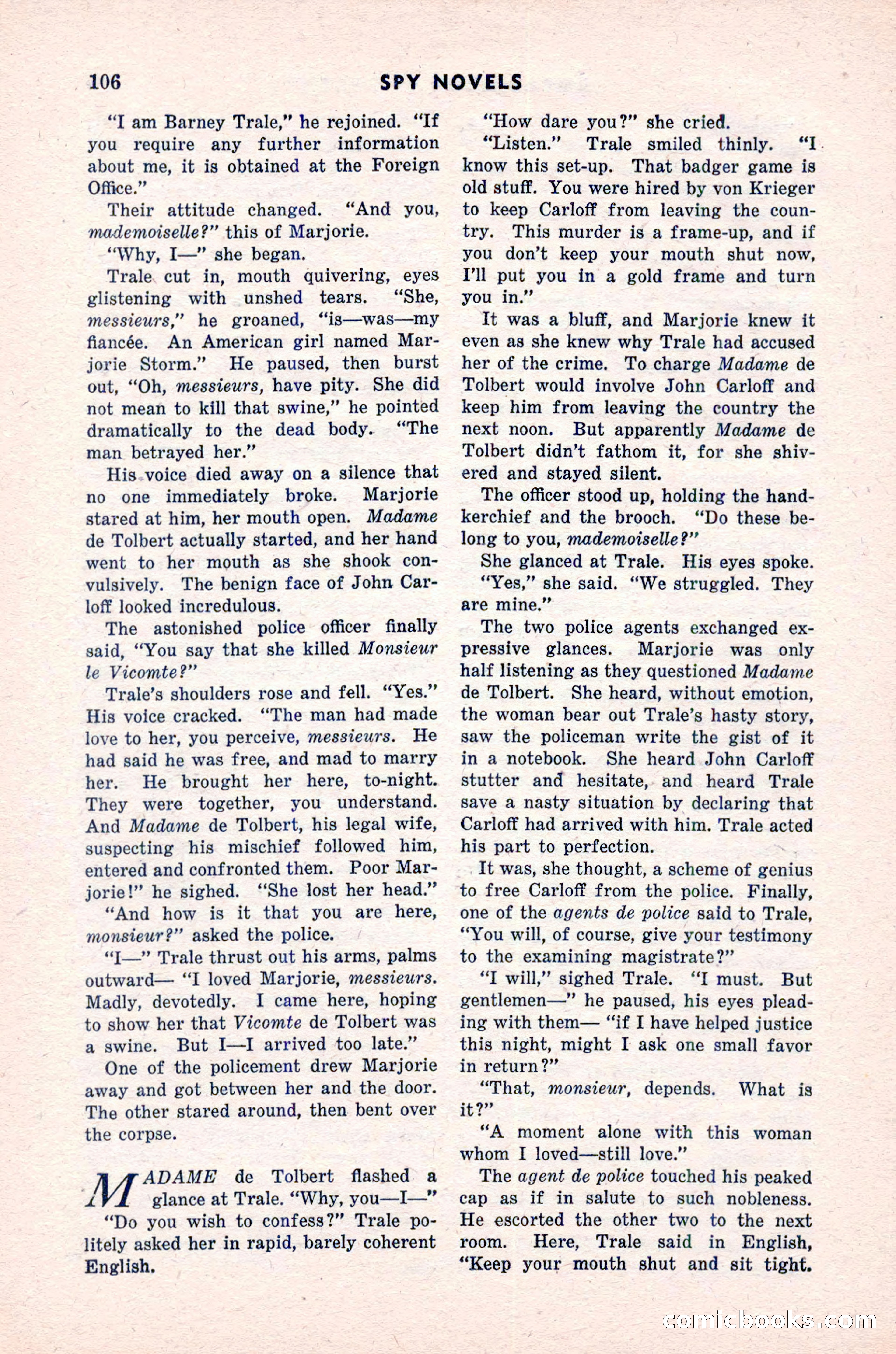 Spy Novels Magazine, June 1935 — page 108 of 122